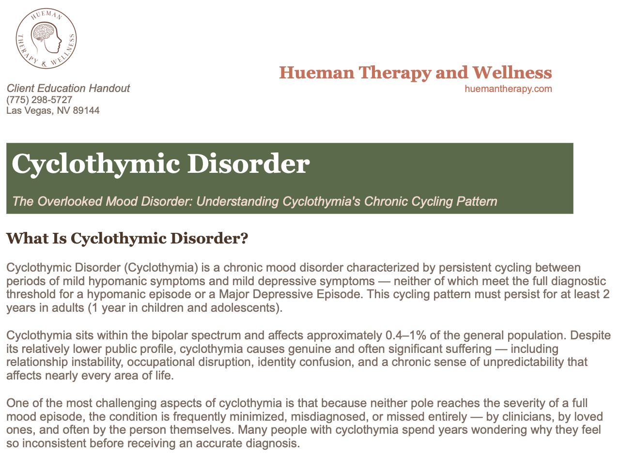 Cyclothymic Disorder