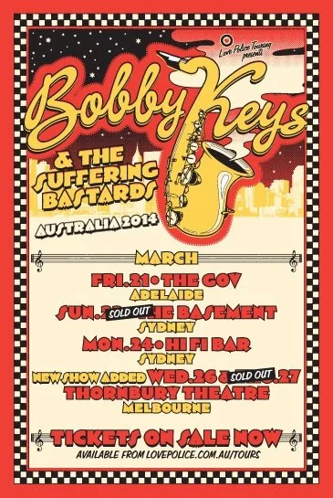 BOBBY KEYS AUSTRALIAN TOUR 2014