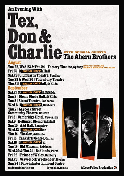 AN EVENING WITH TEX, DON &amp; CHARLIE 2017