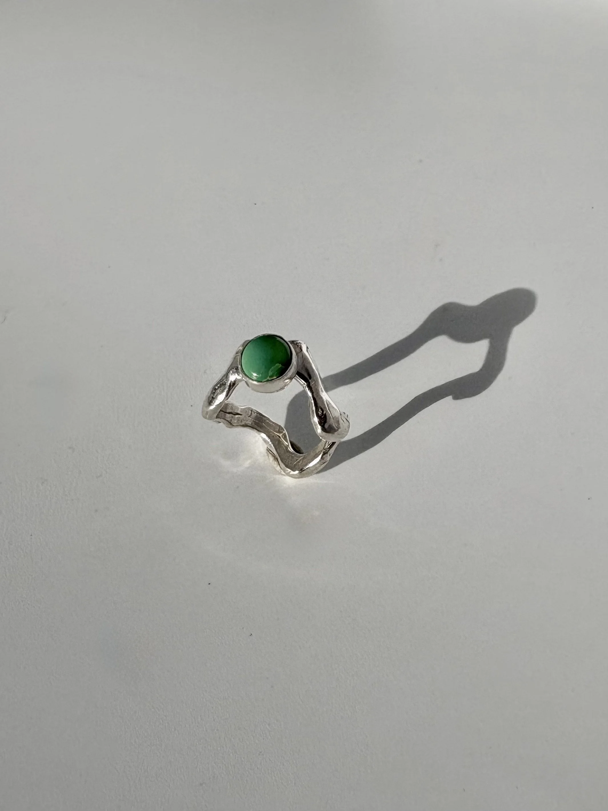Sonoran gold turquoise squiggly ring- size 7