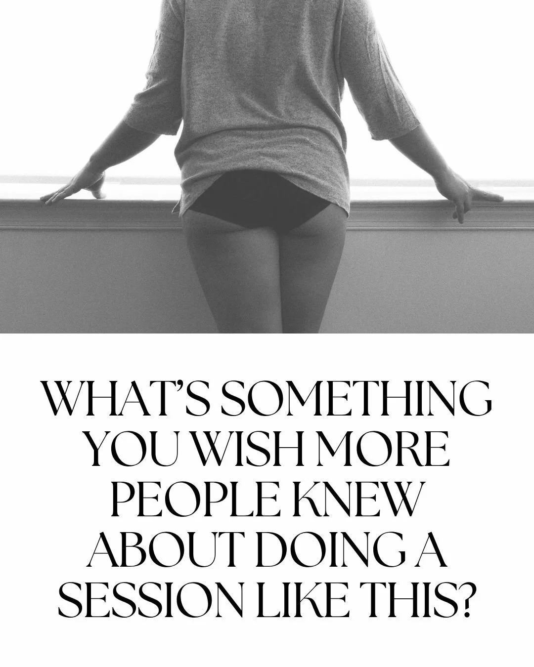 What&rsquo;s something you wish more people knew about doing a session like this?

That it&rsquo;s not about looking a certain way, it&rsquo;s about seeing yourself differently. Once you stop worrying about how you &ldquo;should&rdquo; look, the real