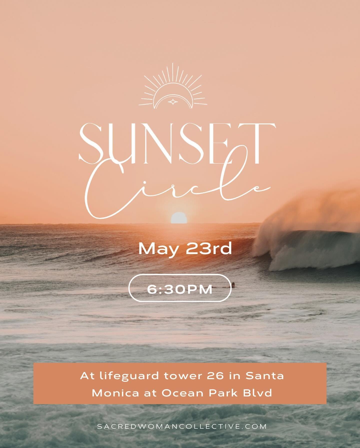 Sunset Circles have become my church. Being together on the beach, waves crashing, breezes blowing, sun setting&hellip; holding space for one another to share and listen from our hearts, taking time to drop in, check in, feel. We enjoy a guided medit