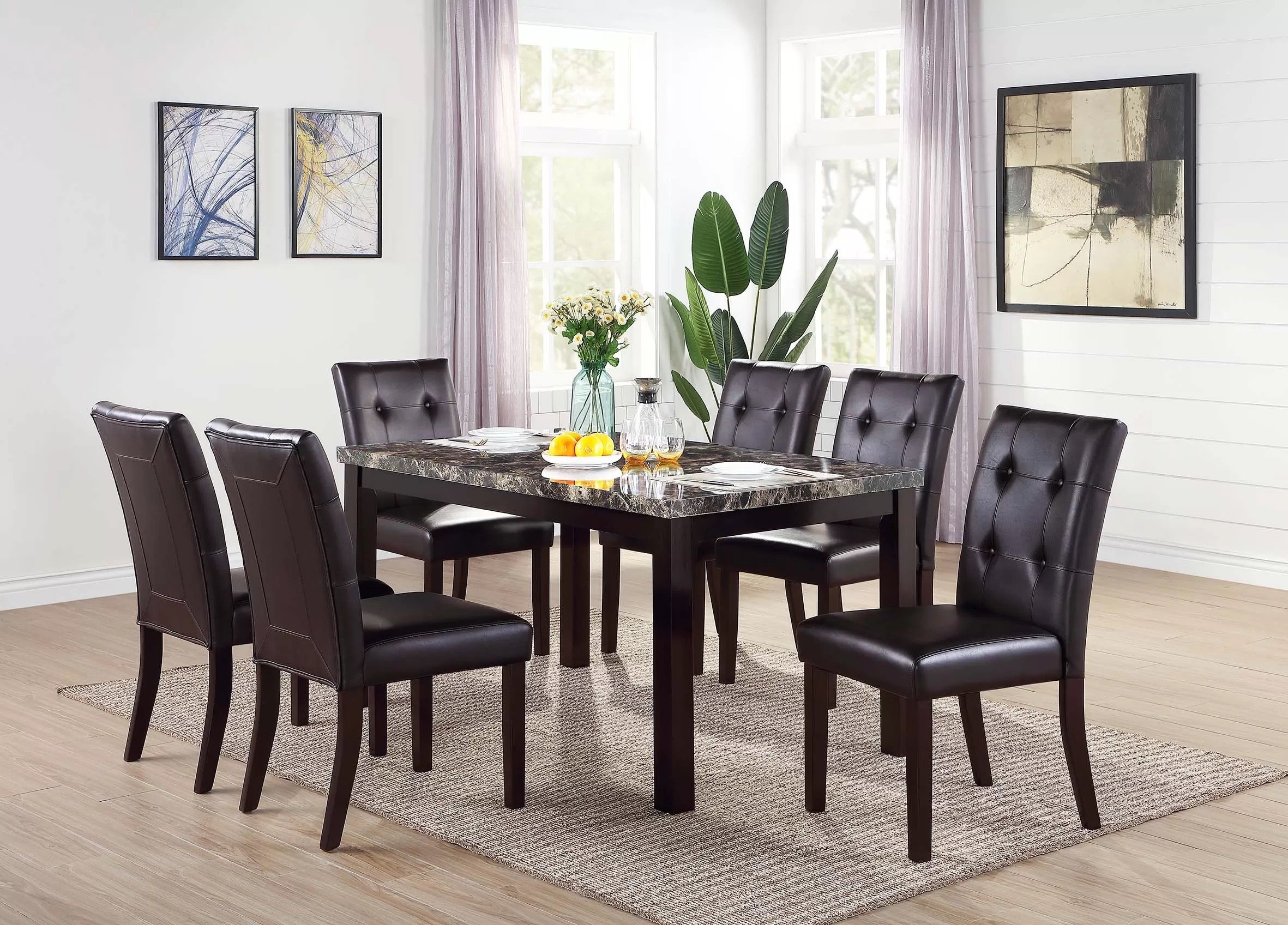 7pc Dining Set F2093+F1078
