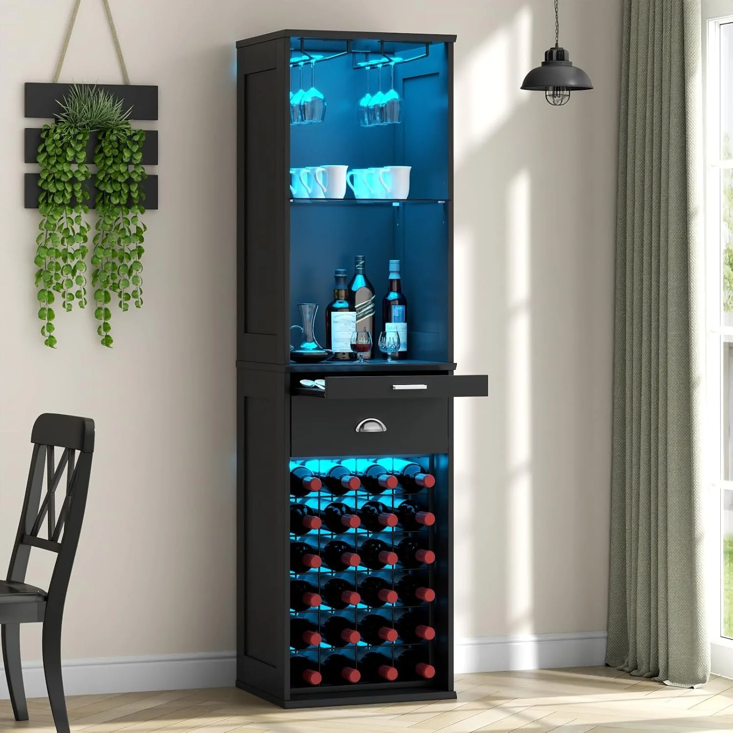 Loomie Wine Bar LED Cabinet