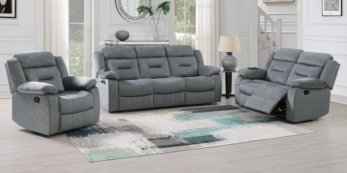 3 PC MANUAL RECLINING LIVING ROOM SET F8796