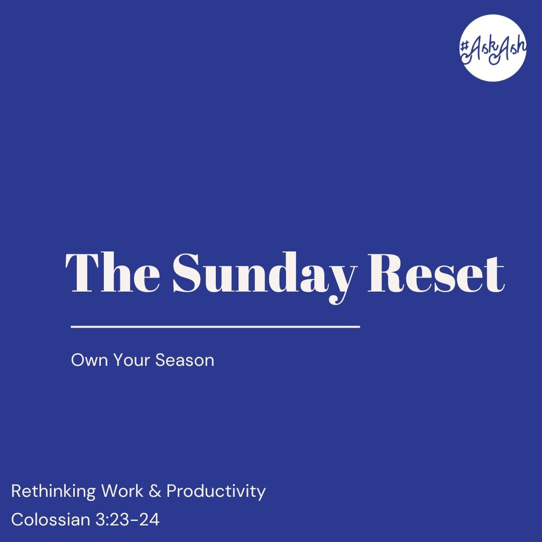 It's the SUNDAY RESET!

In a recent presentation for 100+ Government Leaders, I discussed practical tips for on staying organized in 2024.

My favorite question that I get asked:

How do I stay organized?

And I always reply, &ldquo;That is a complic