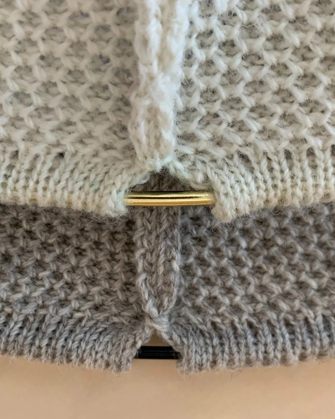 We&rsquo;ve taken the Wool Hoop 60 Wool Marl colourway to the next level by incorporating black anodised metal rings for the hoops &mdash; our Natural White colour uses gold anodised rings. It&rsquo;s a small, subtle design decision, but we love how 