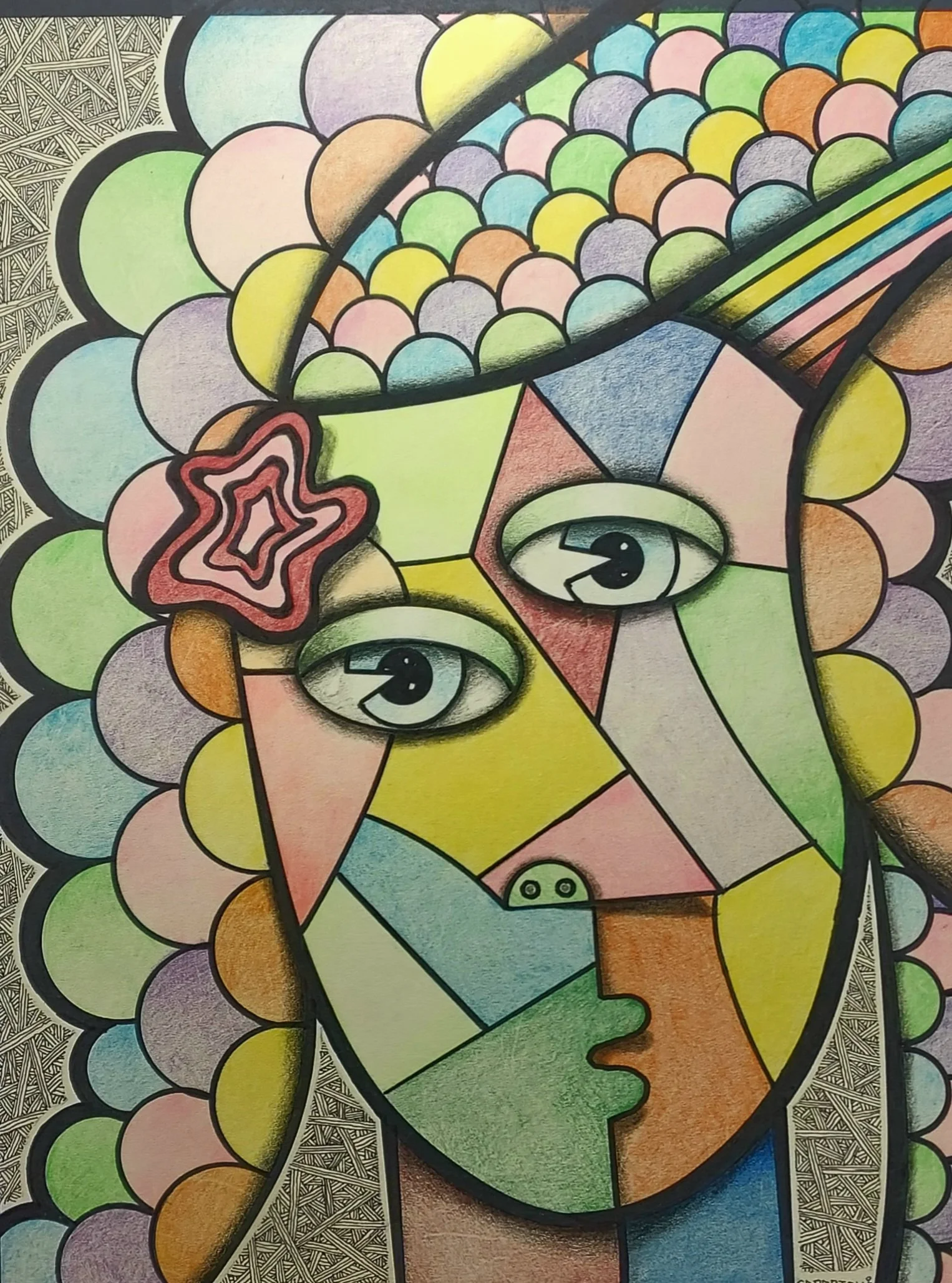 "Girl Curls for Pearl" by ken caperton