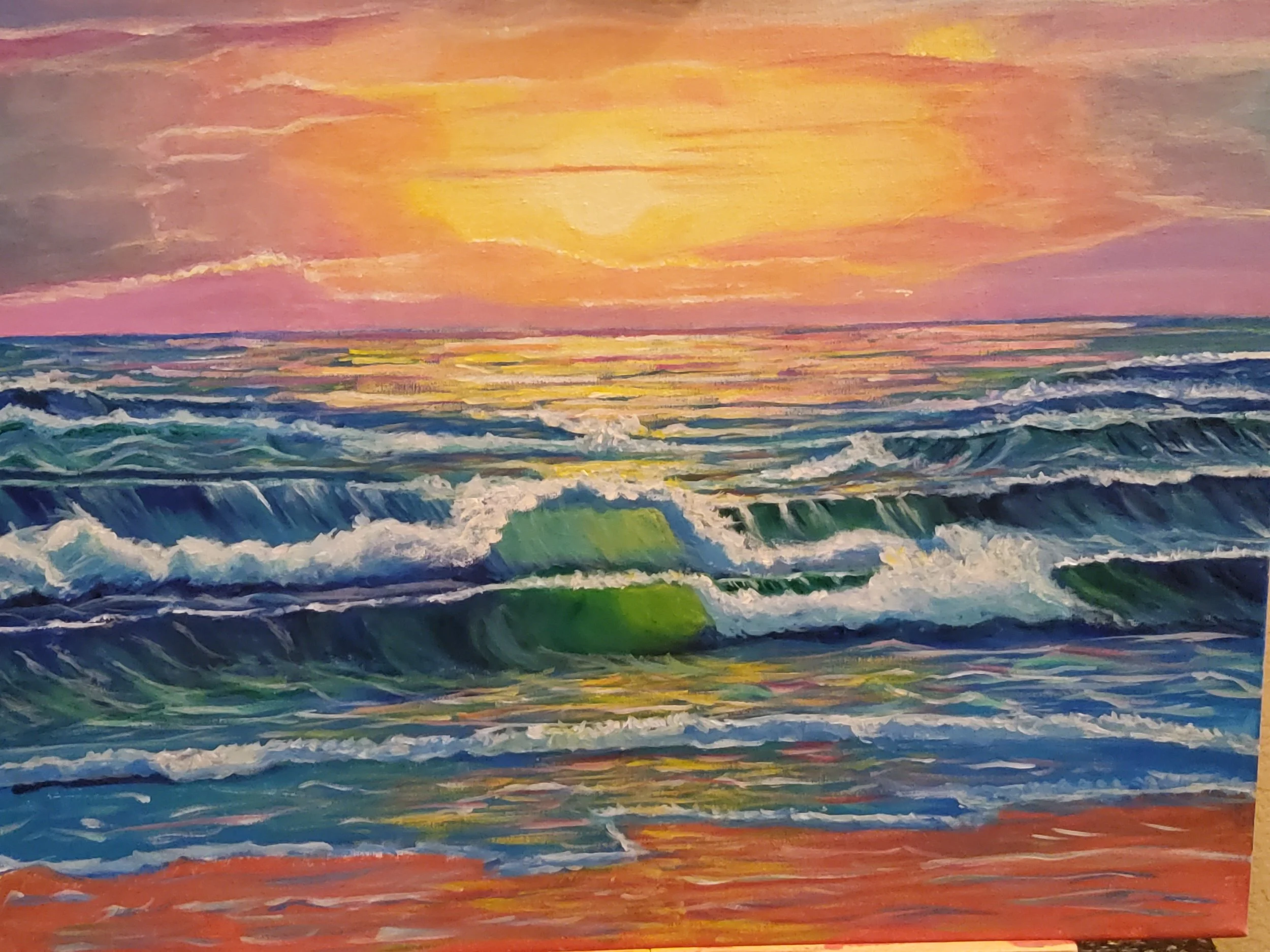 "Sun-kissed Ocean" by Sudha Seshagiri