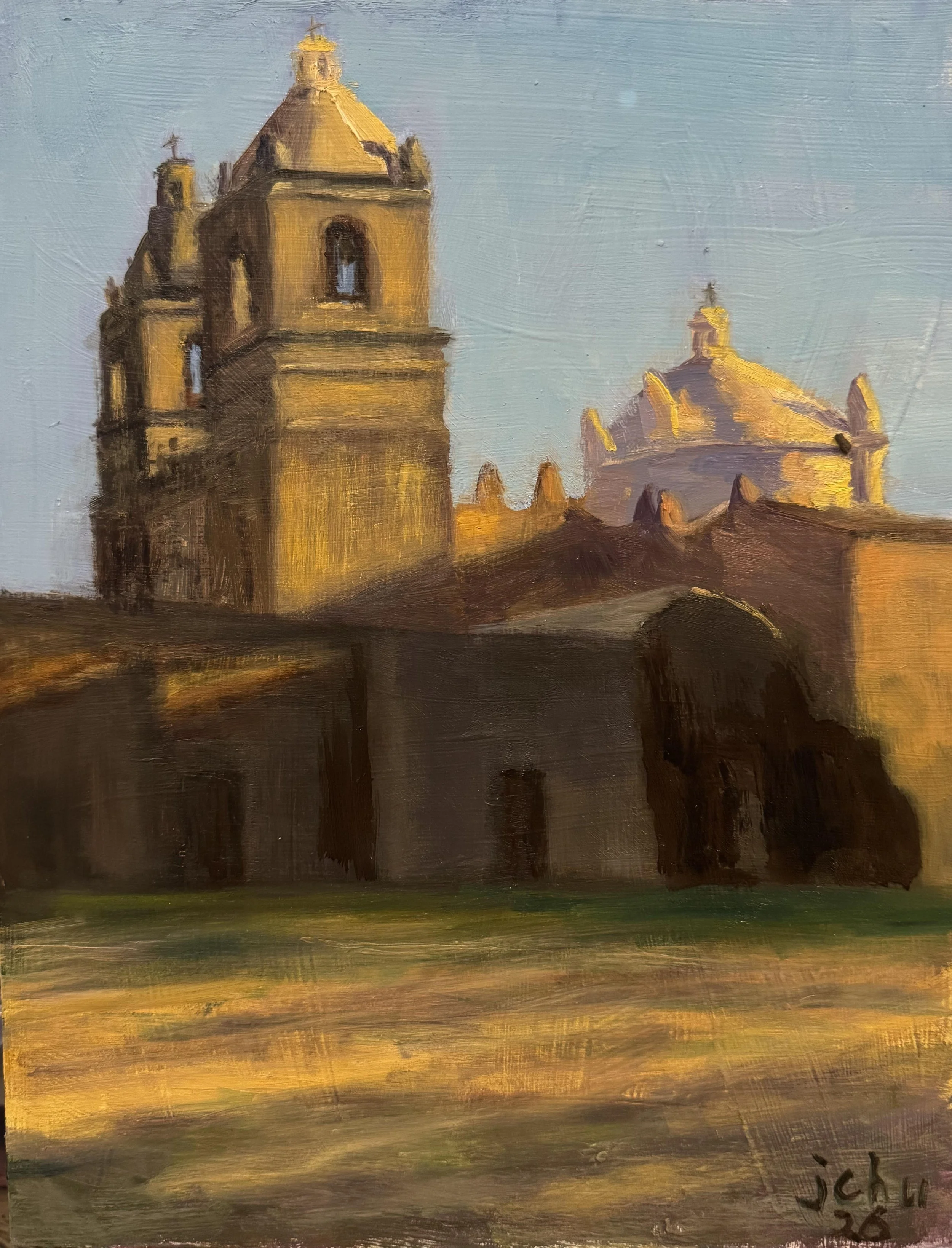 "Early morning at a Spanish Mission" by Joy Chu