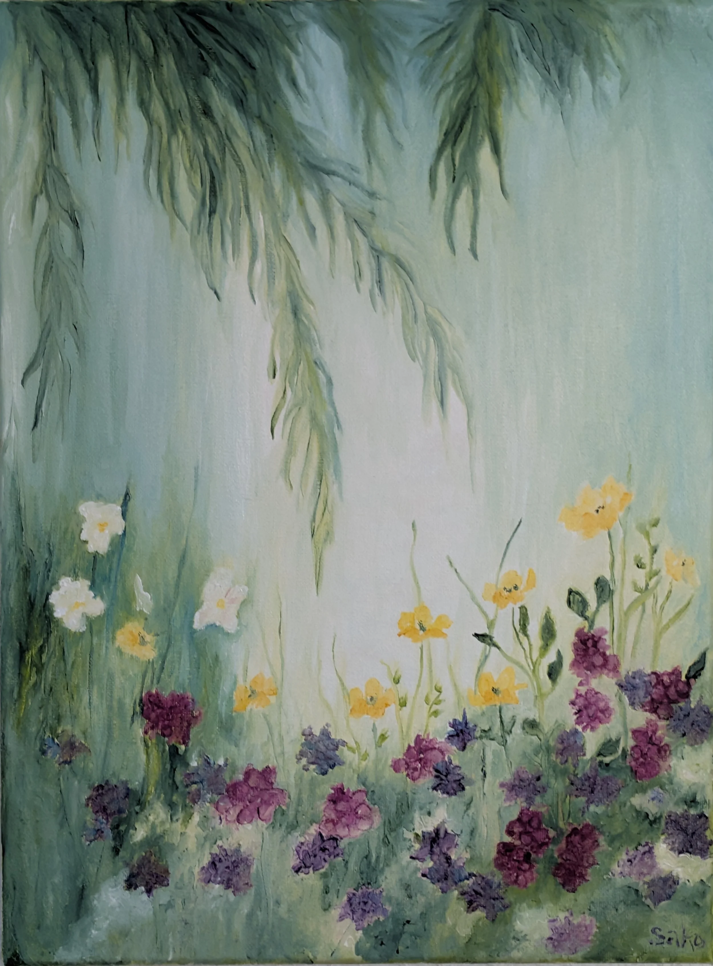 "Bachelor Buttons" by Donna Sako