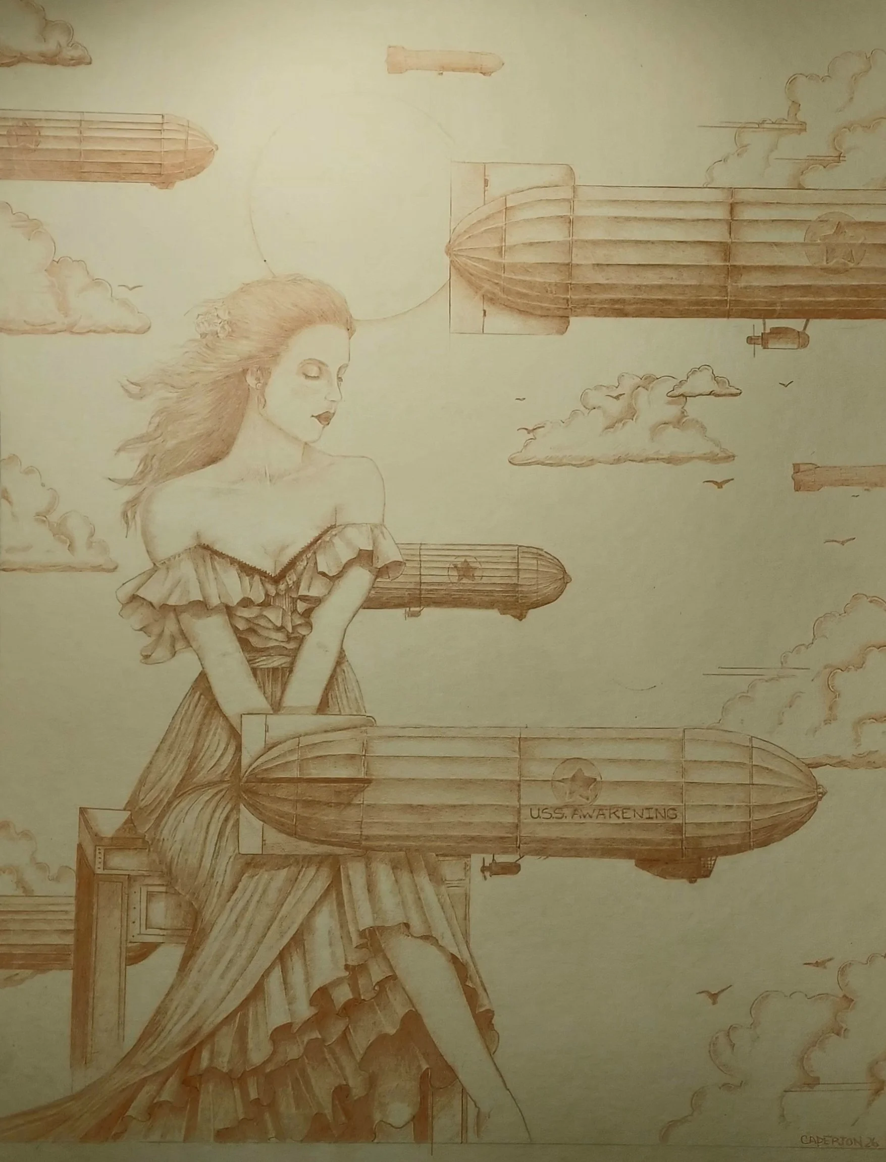 "Maiden Flight of the USS Awakening" by ken caperton