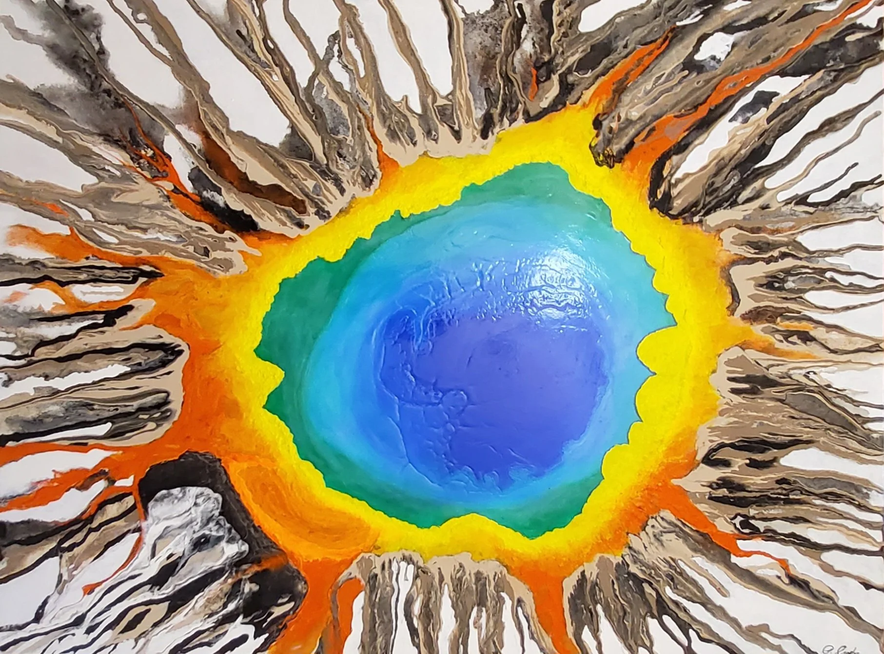 "Grand Prismatic Spring I" by Pamela Crosby