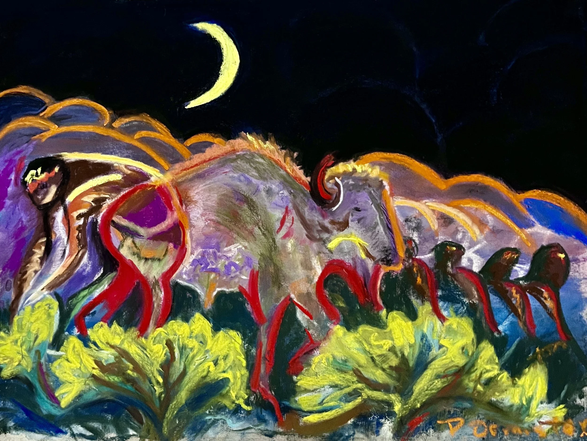 "Medicine Man Gathering Chimesa" by Margaret Ormiston