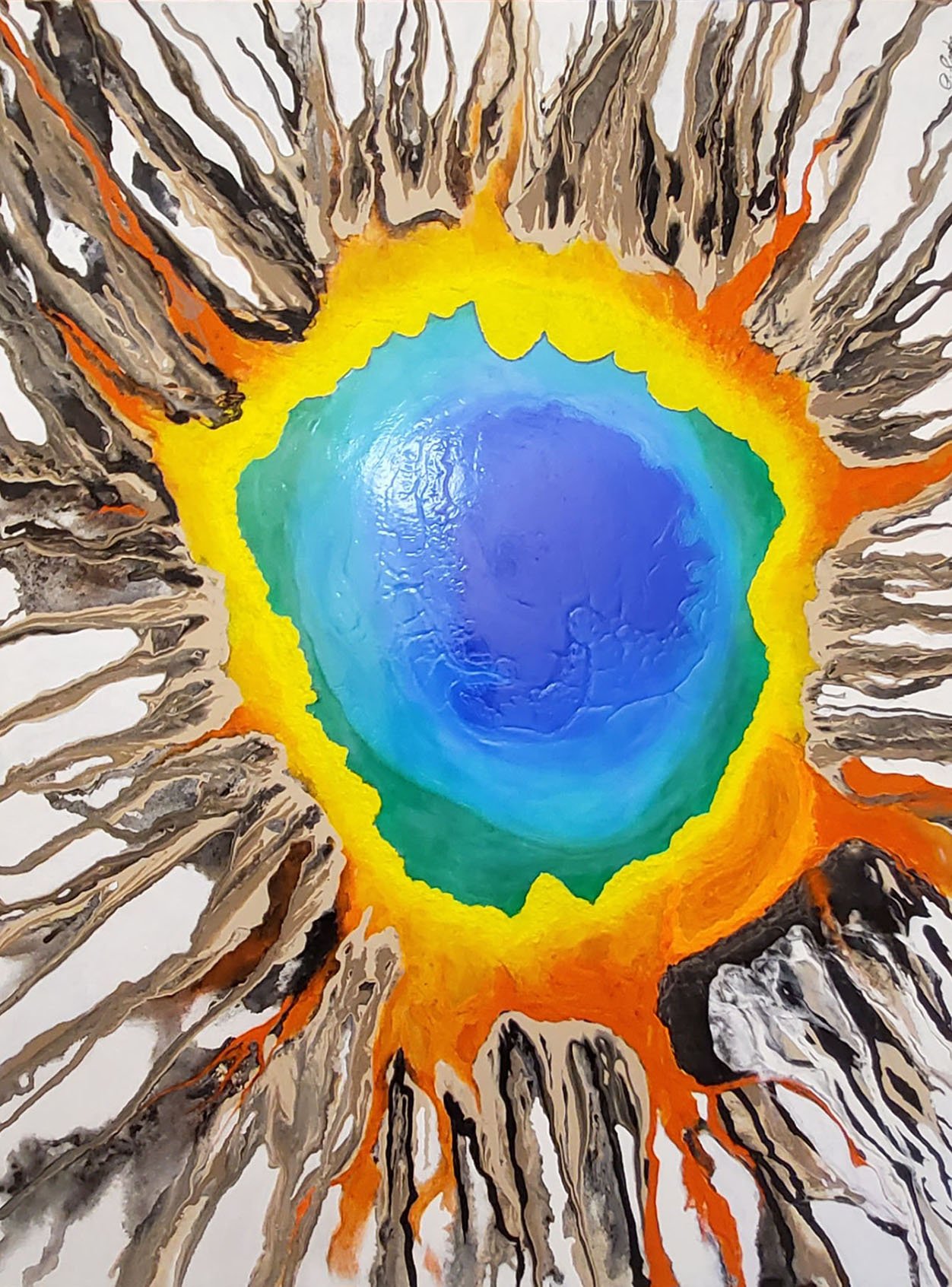 "Grand Prismatic Spring I" by Pamela Crosby