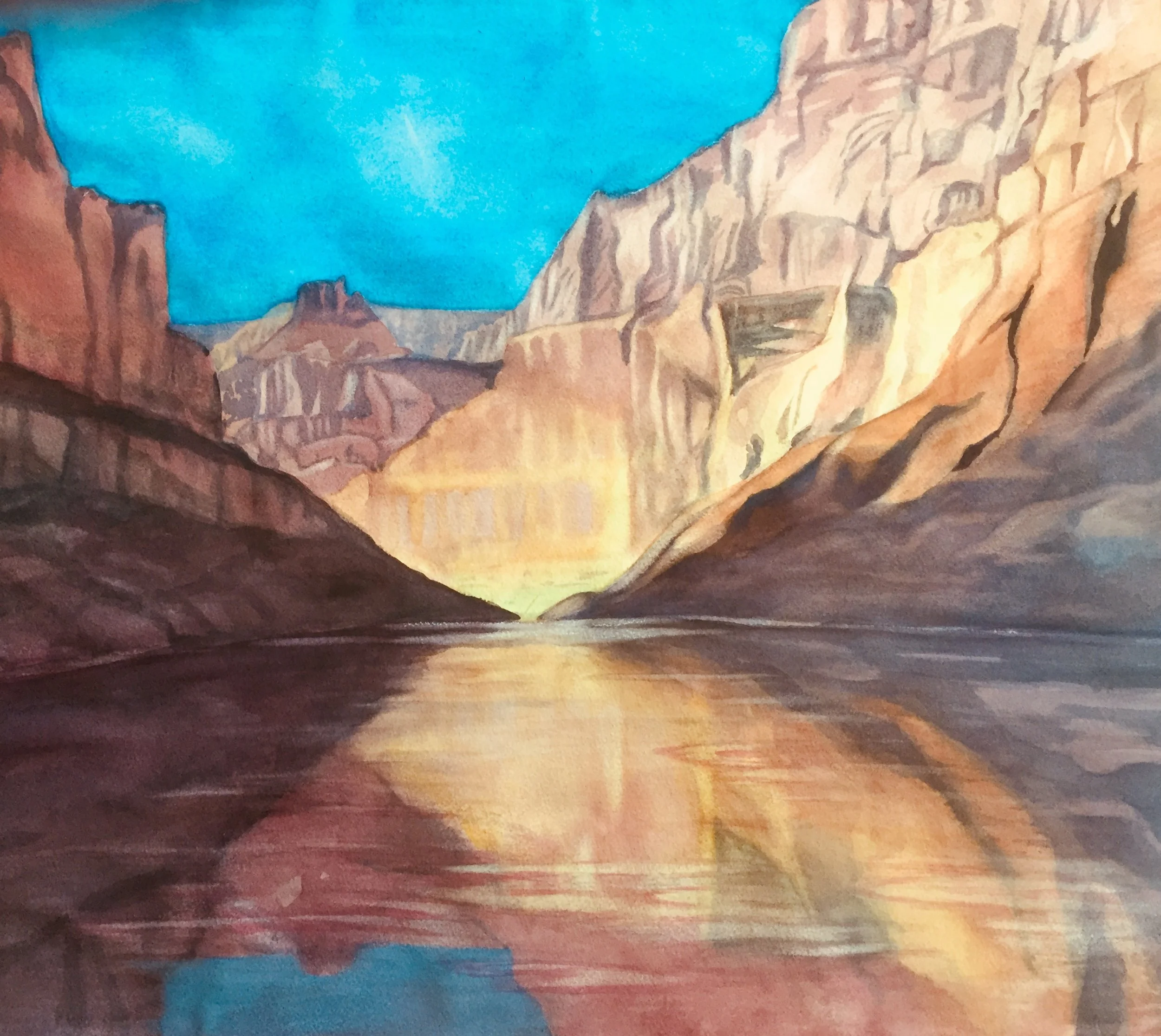 "Sunlight and Shadow in the Canyon" by Barbara Dubovsky