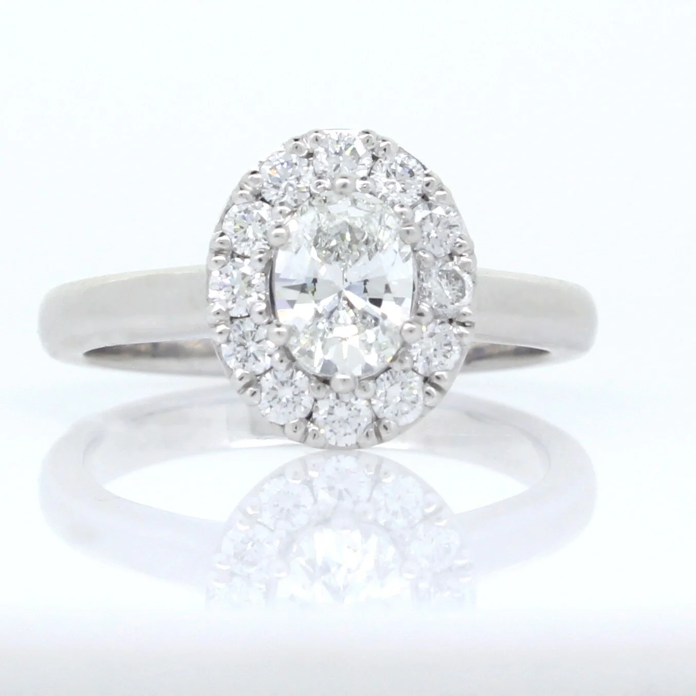 Oval Diamond Cluster Ring