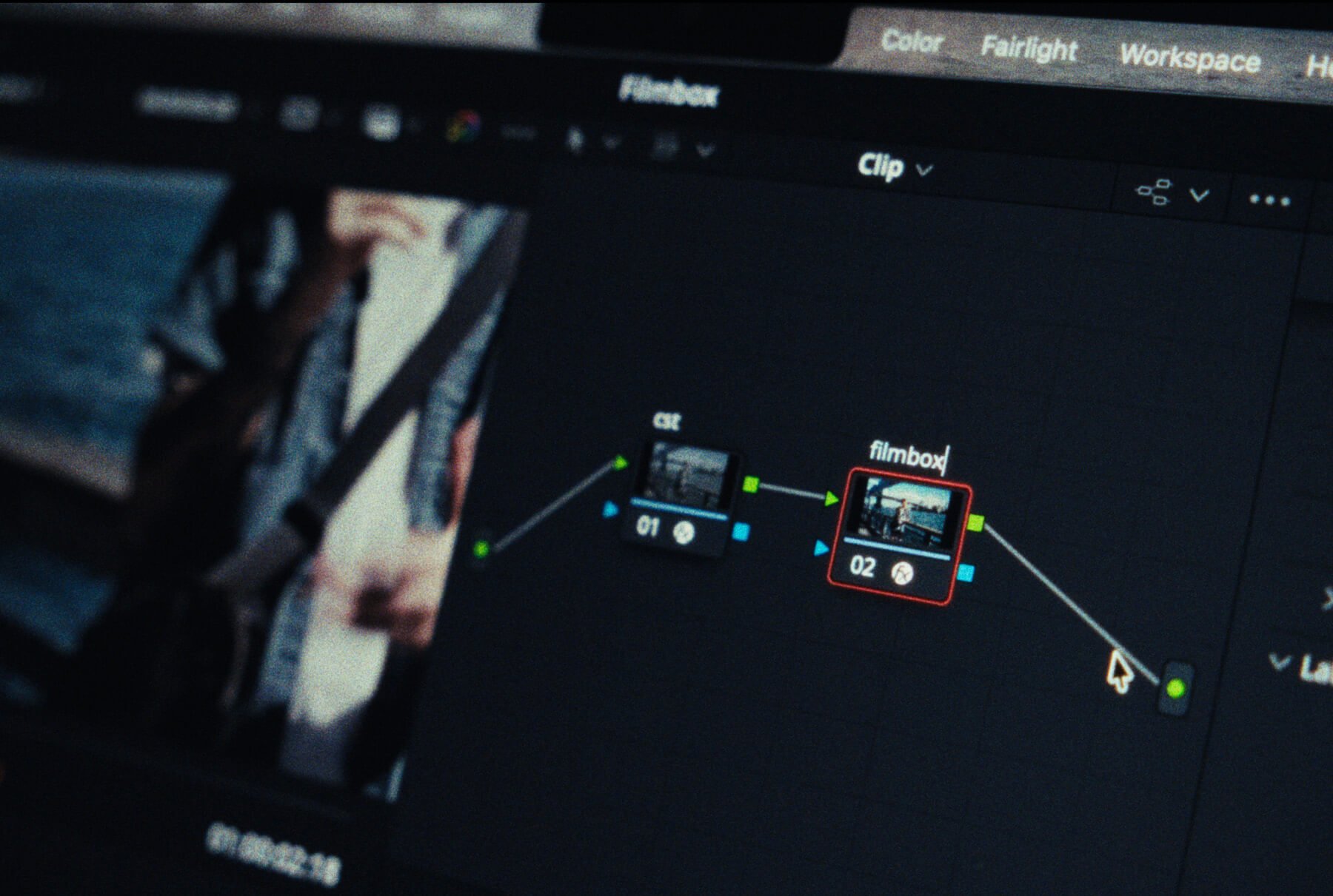 filmbox node chain in davinci resolve