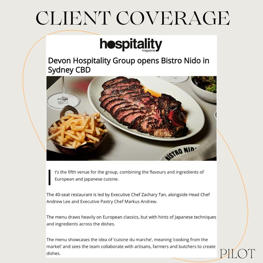 New Client feature in @hospitalitymagazine // The latest Bistro you won't want to miss out on. @bistronido