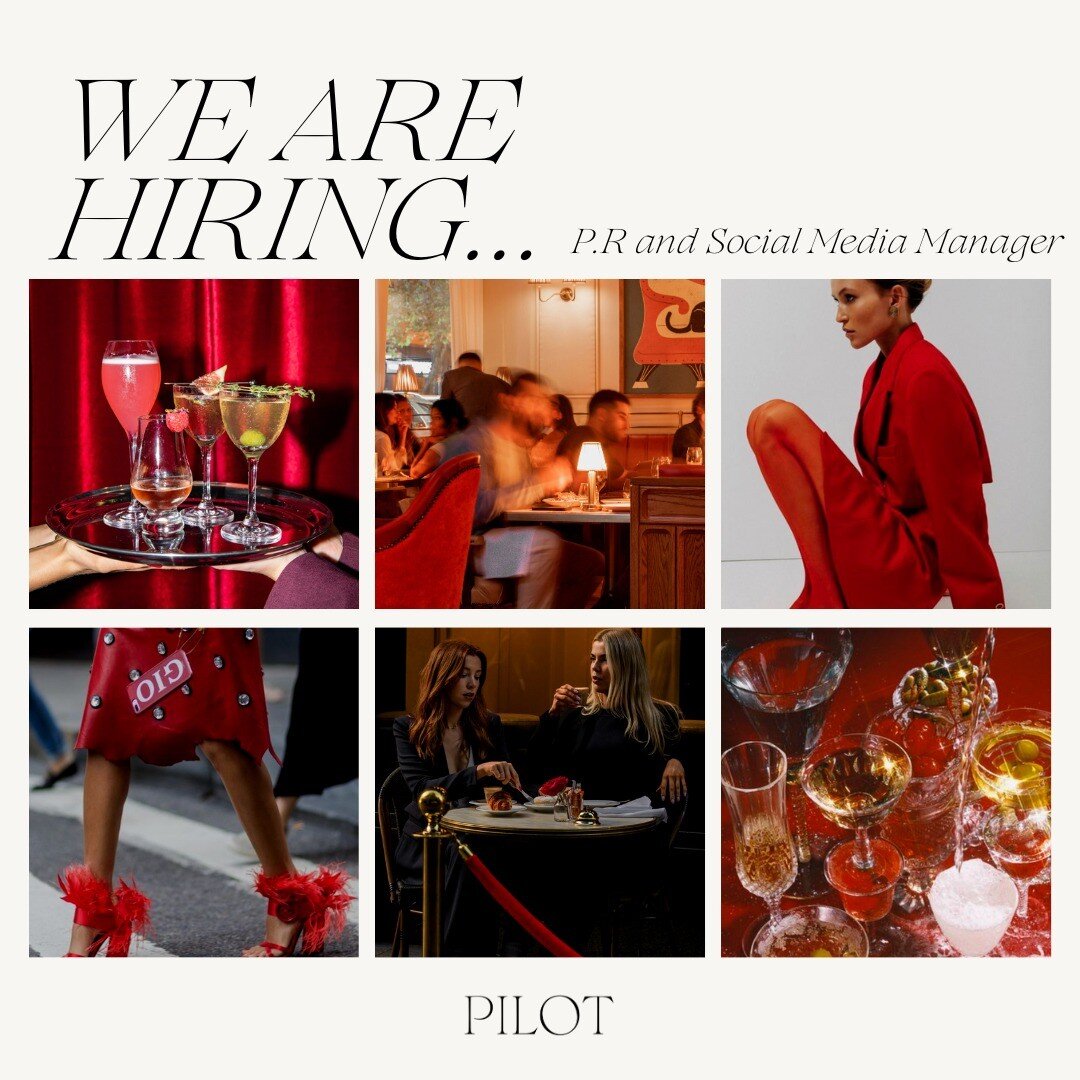 PR Manager / Social Media Manager. 
WE ARE HIRING // If you are looking to join a fast-growing team in the heart of Sydney we would love to hear from you. 

The role will be focused on hospitality, lifestyle and travel PR with opportunities in Fashio