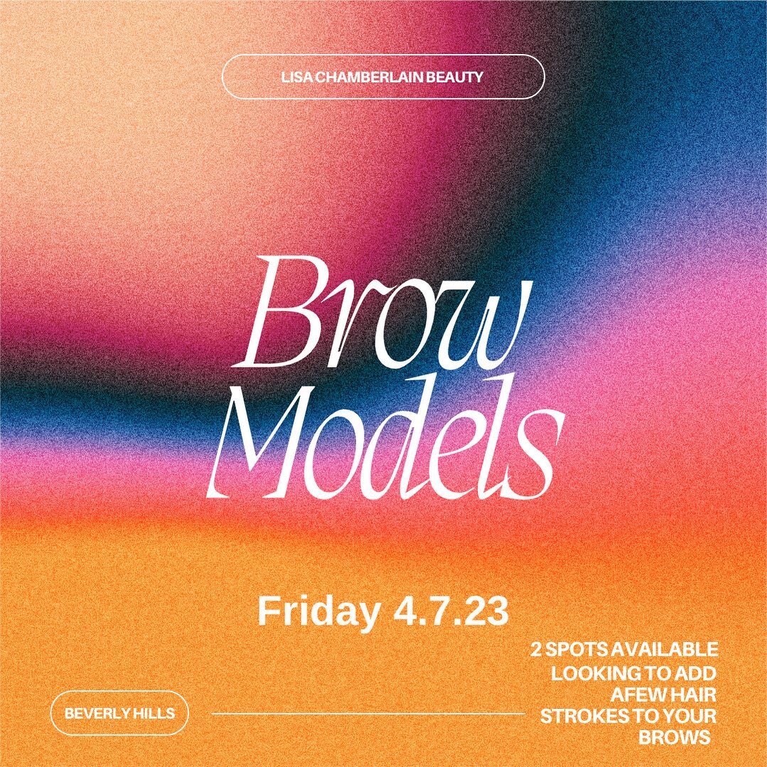 🚨 BROW models needed for next Friedan April 7th in Beverly Hills, DM for dets, this will be very natural microblading hair strokes, looking for minimal results :)