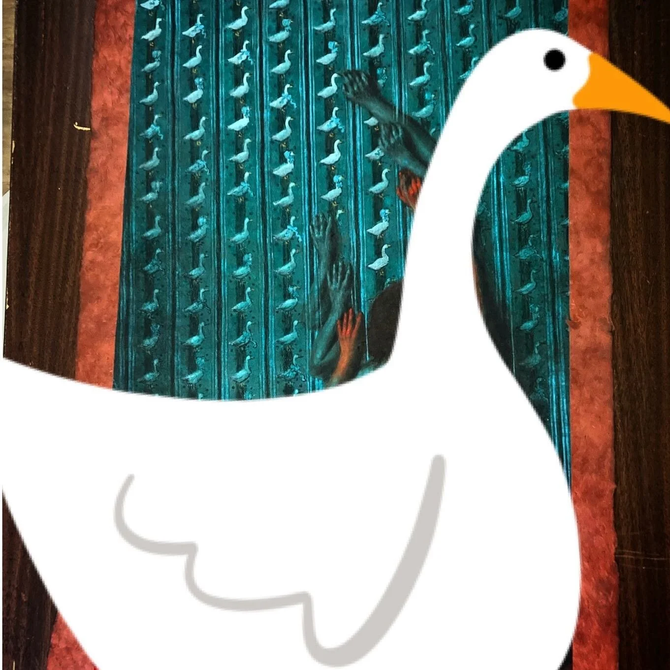 She&rsquo;s finished! But the work continues&hellip;

The goose is merely a censor. I didn&rsquo;t want to reveal the final piece without proper lighting so I&rsquo;ll share it in a few days once I&rsquo;m ready to release prints. I just couldn&rsquo