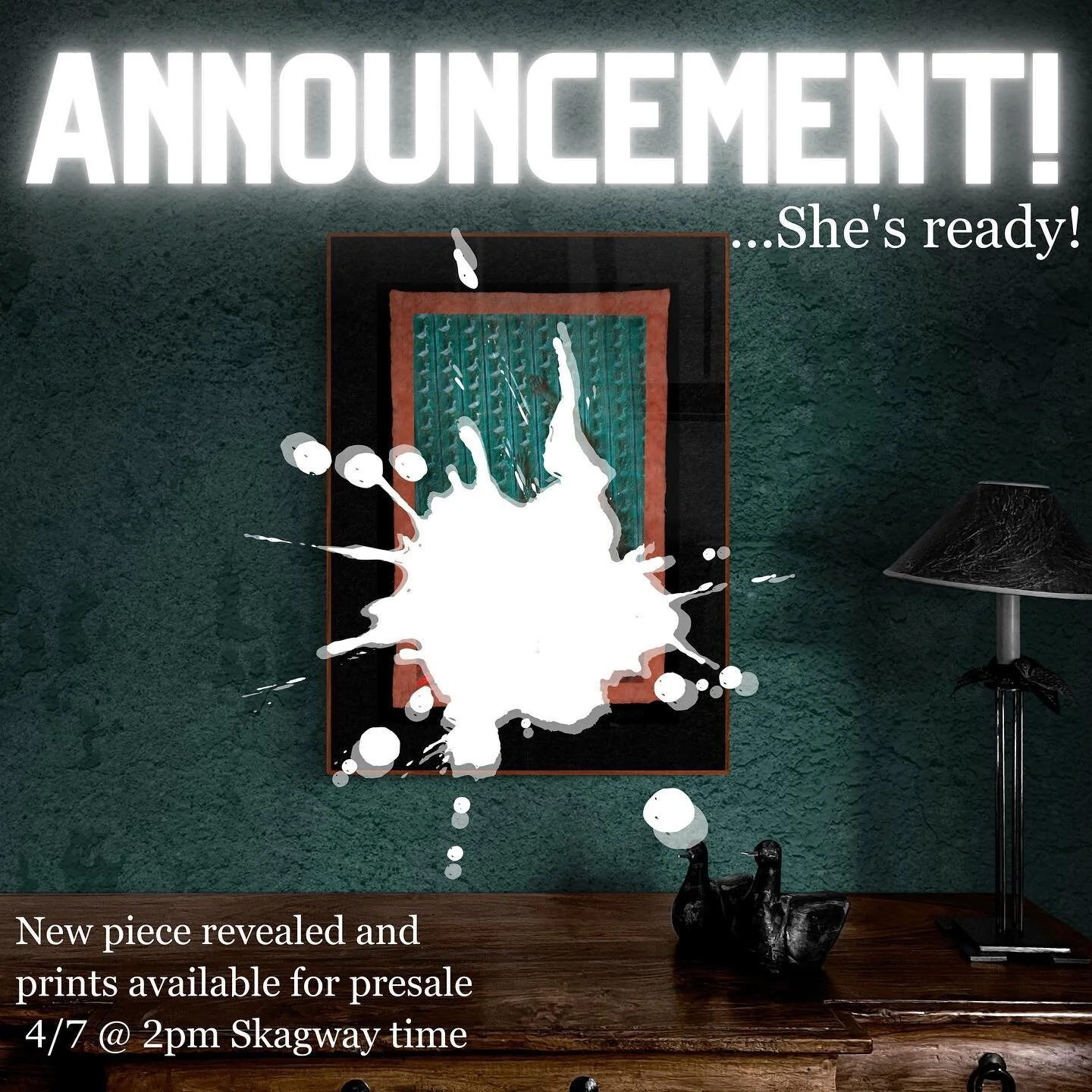 It&rsquo;s happening! Anyone been following the progress of my latest piece? I&rsquo;m finally ready for the reveal and release! 

I always worry about the final reveal. Sometimes people compliment the piece a little prematurely and by the time it&rs