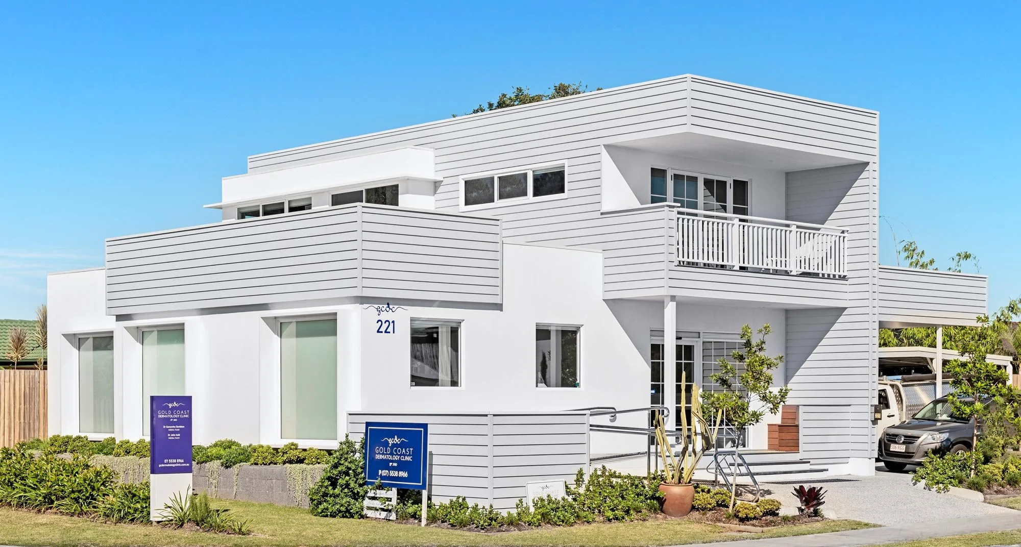 Exterior of the Gold Coast Dermatology Clinic located at Mermaid Waters.