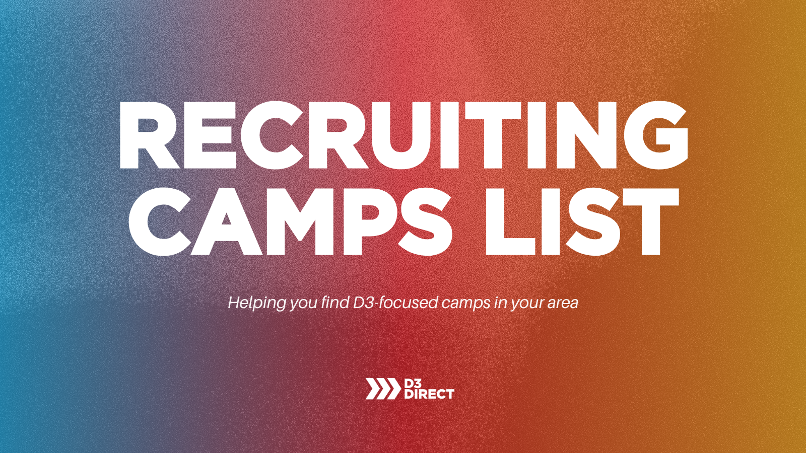 2026 D3 Recruiting Camps List