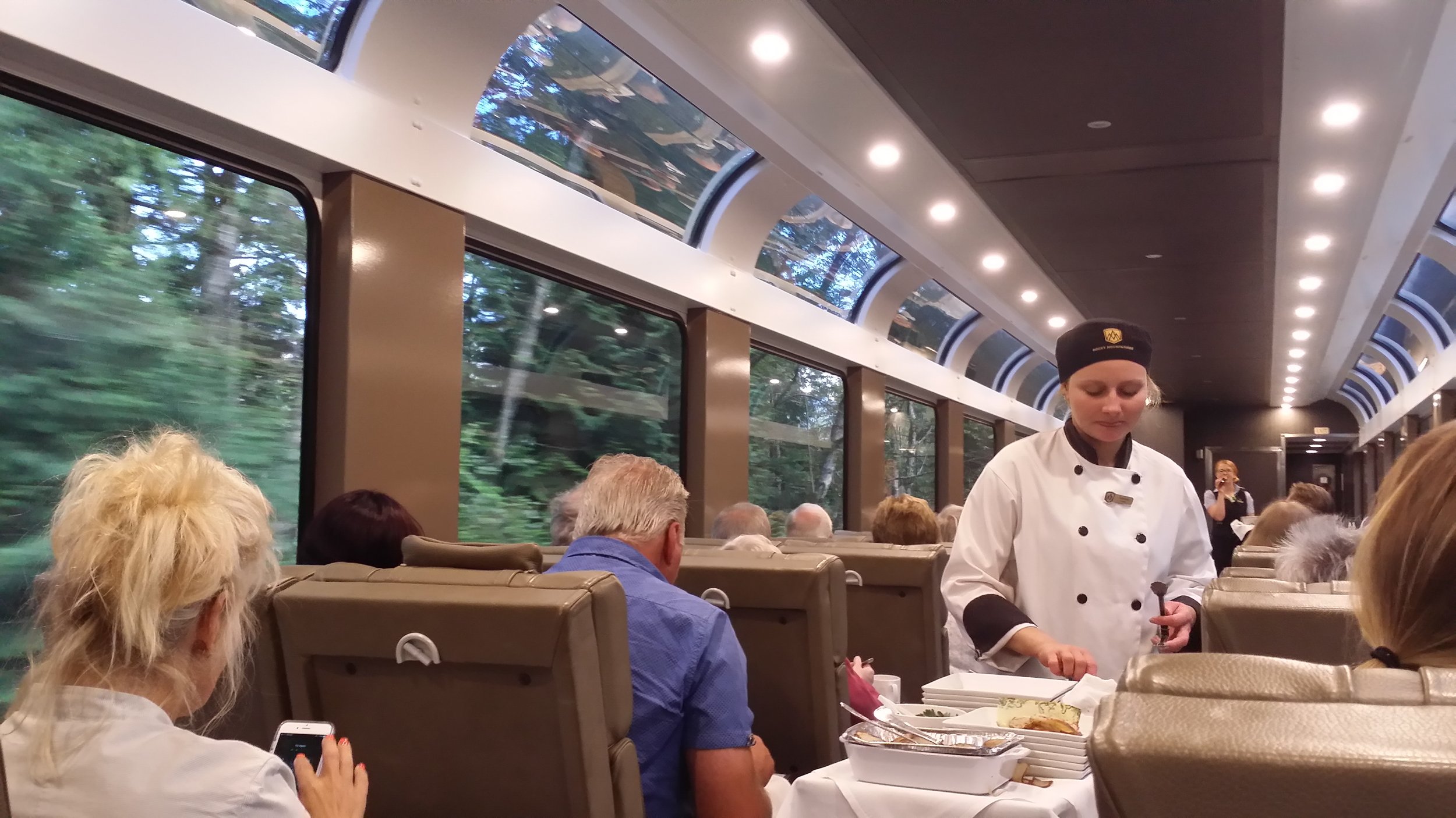 On board the World Class Rocky Mountaineer, Headed to Whistler, BC