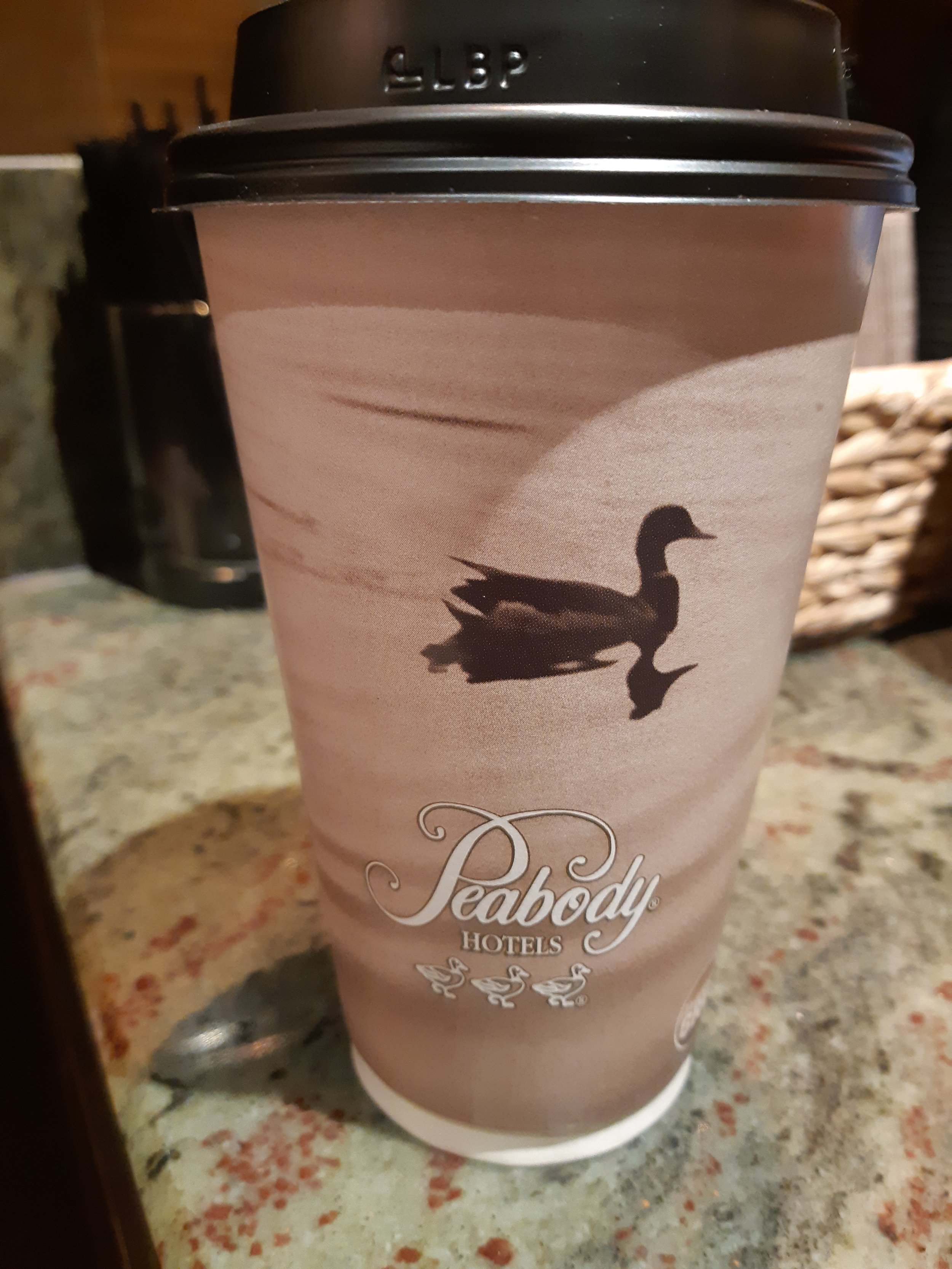 Coffee from the Peabody Hotel in Memphis, TN.