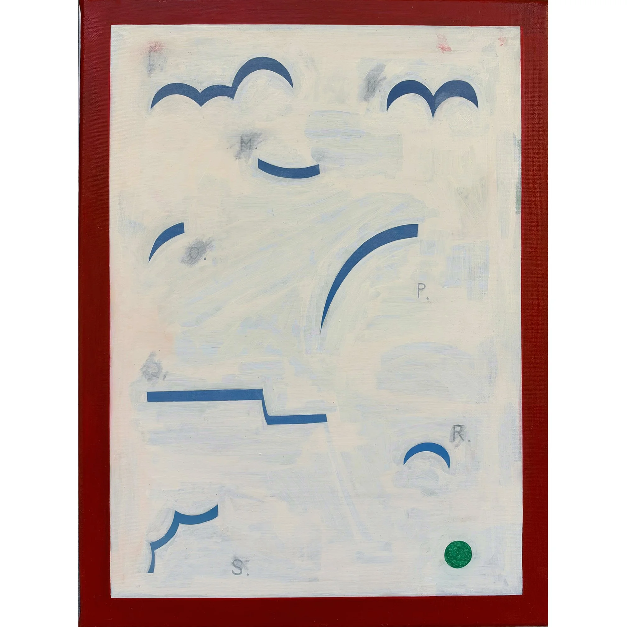 Red Frame With Green Dot, 2026