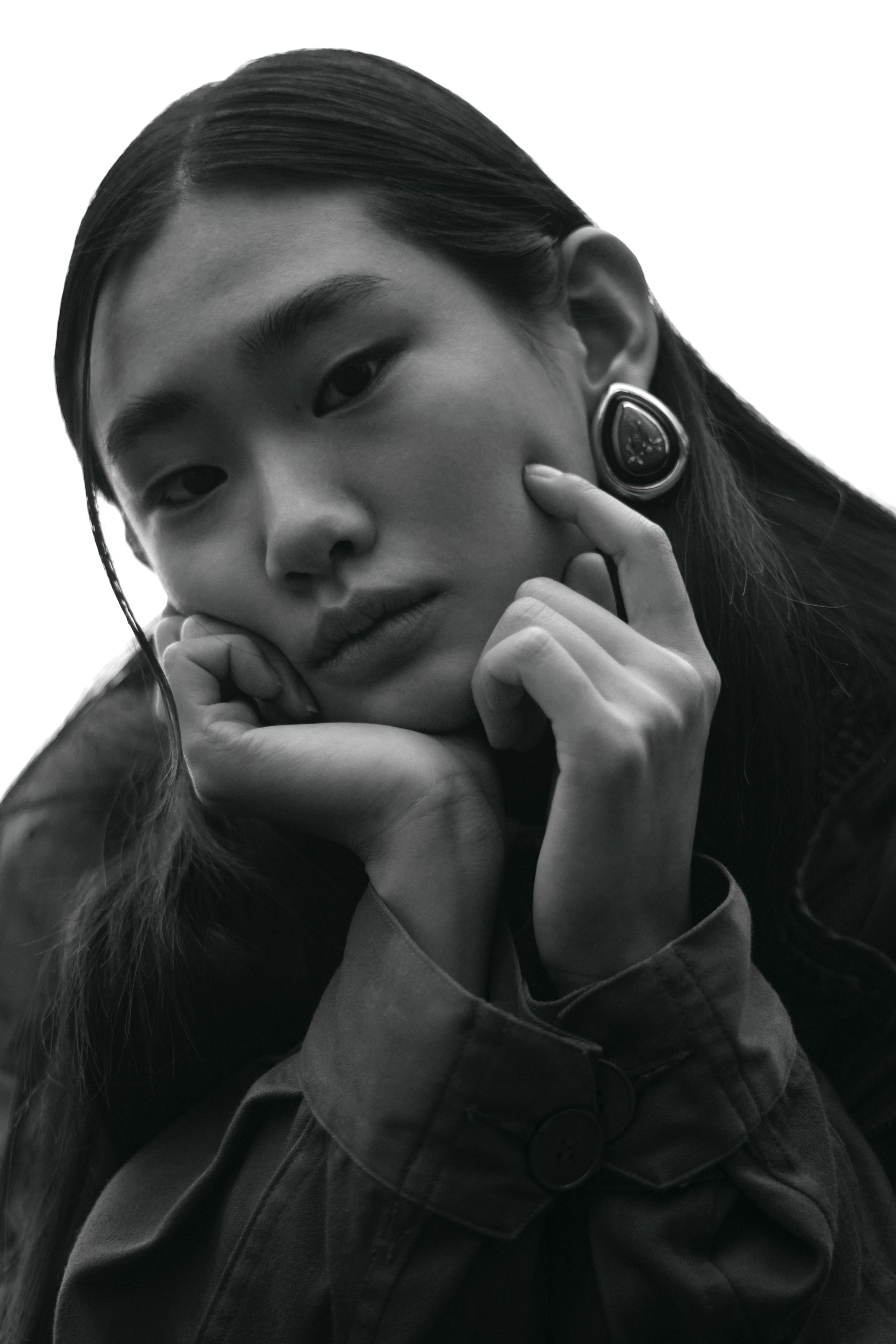 Eva - Crystal Models Paris - Portrait noir et blanc