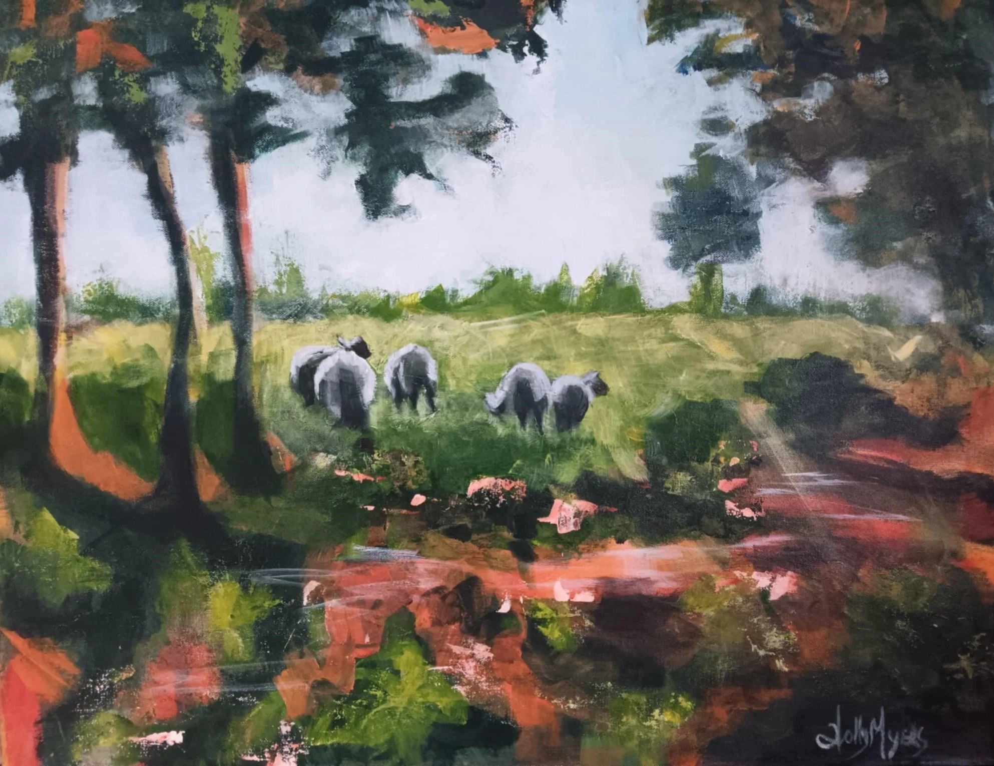 "Sheep Without a Shepherd"...24x36...$500
