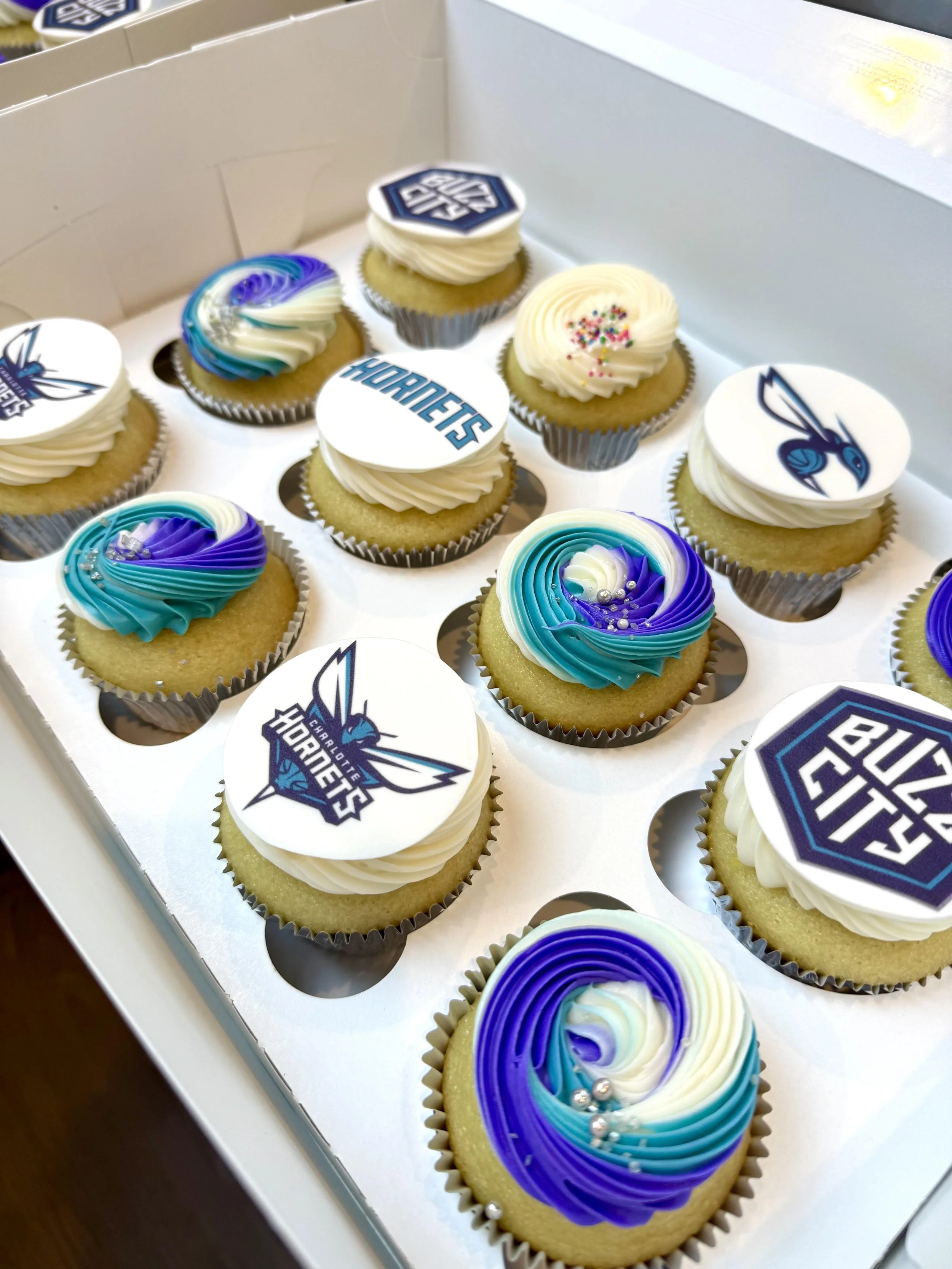 Charlotte Hornets Buzz City cupcakes | Protect the hive