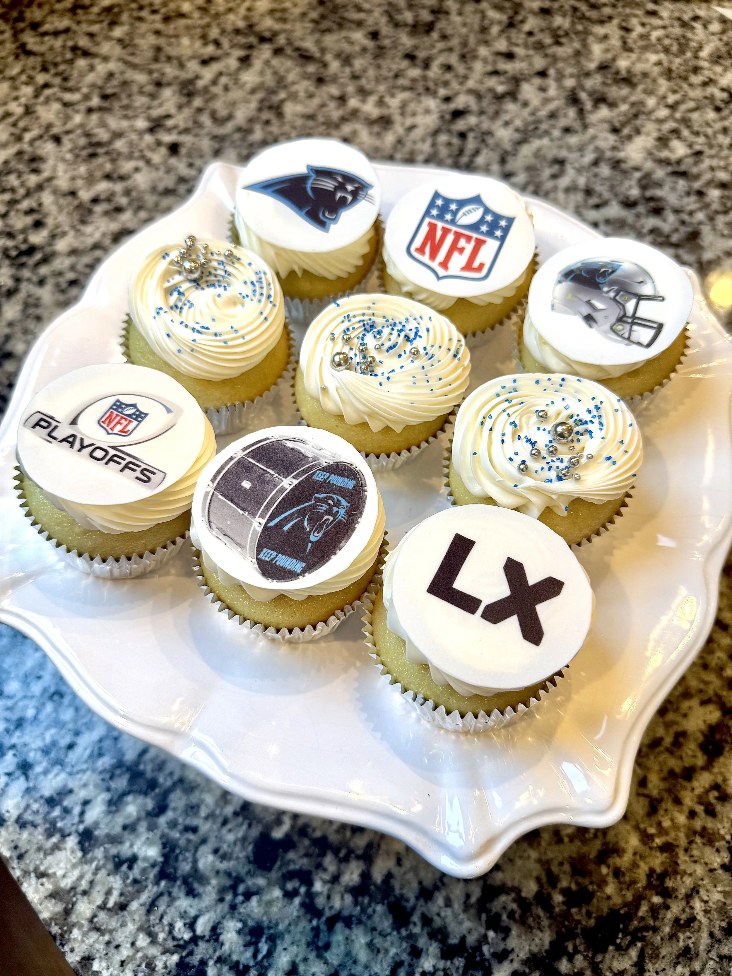 NFL Carolina Panthers cupcakes