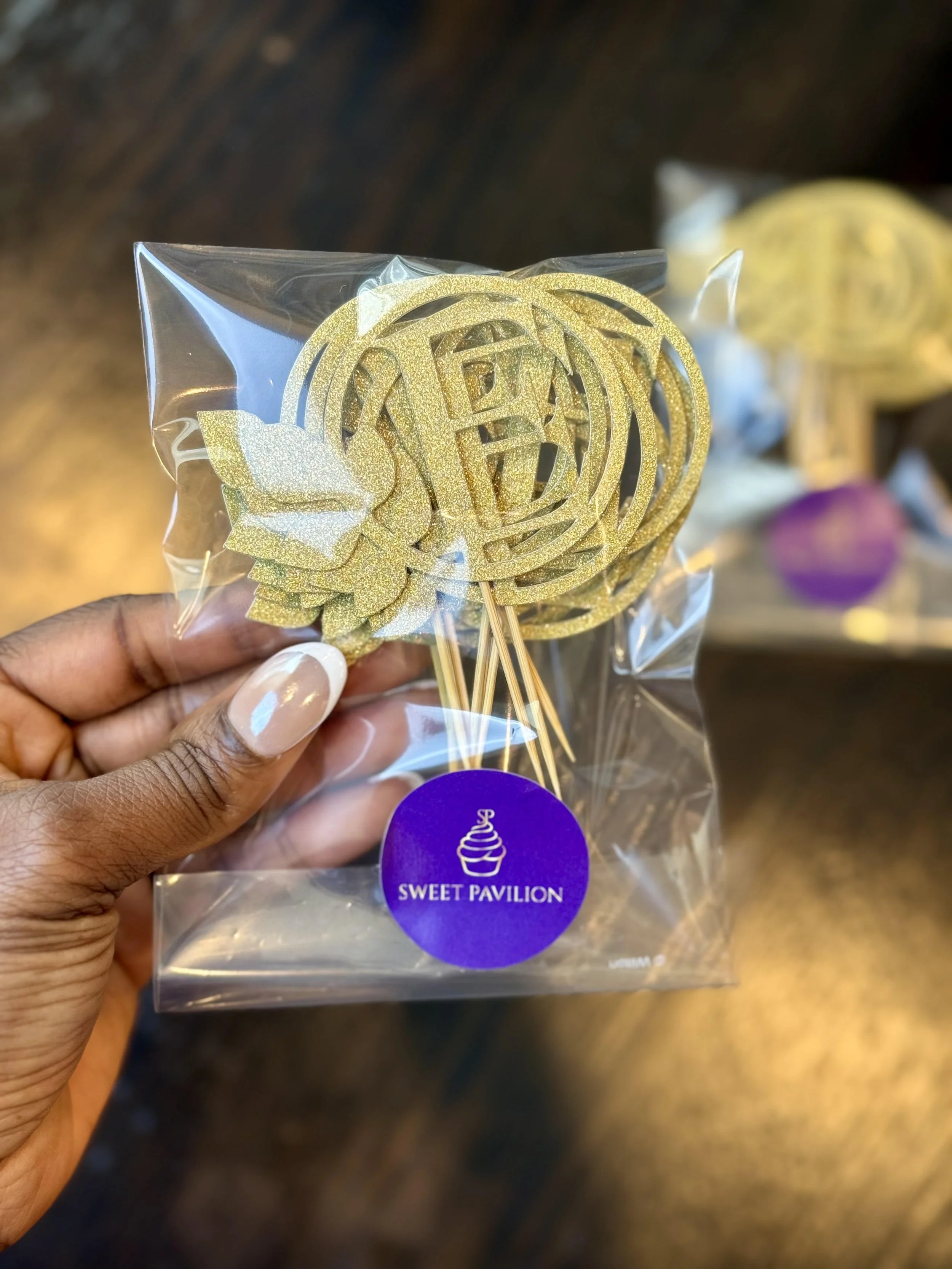 Monogram cupcake topper next day shipping, cookbook author baker, award winning bakery Charlotte, best bakery Charlotte NC, artisan bakery, viral bakery, Instagram famous bakery