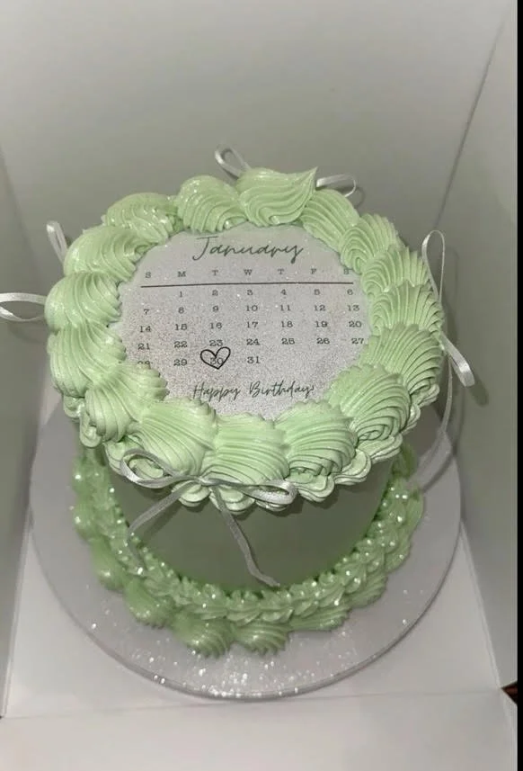 Calendar vintage cake, Vanessa Sencherey