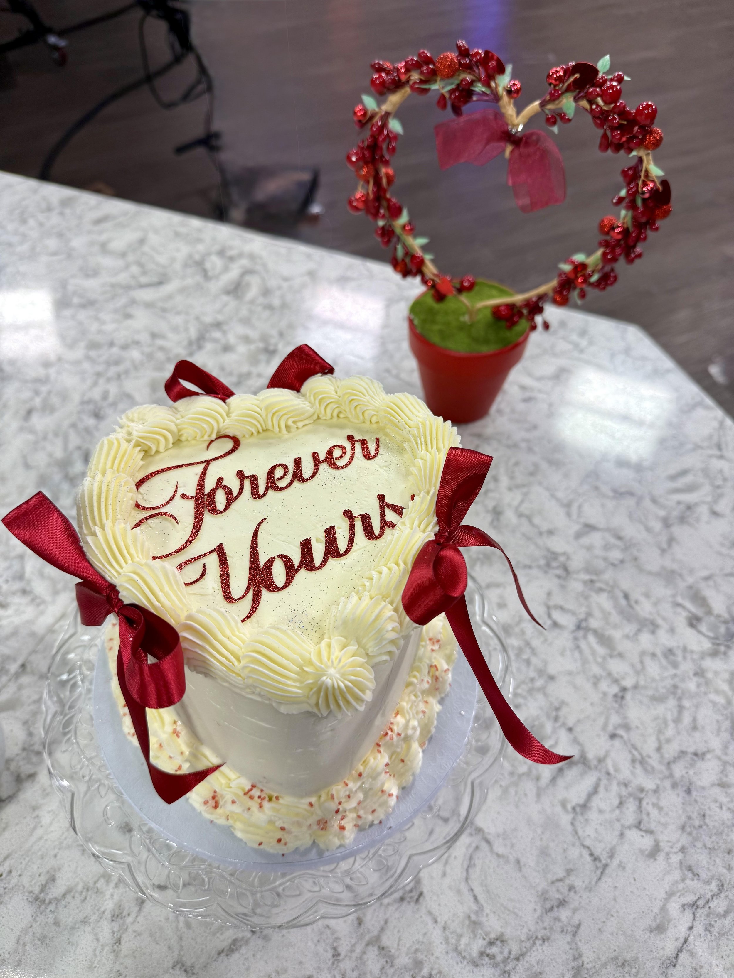 Forever Yours - 6" Heart Cake
