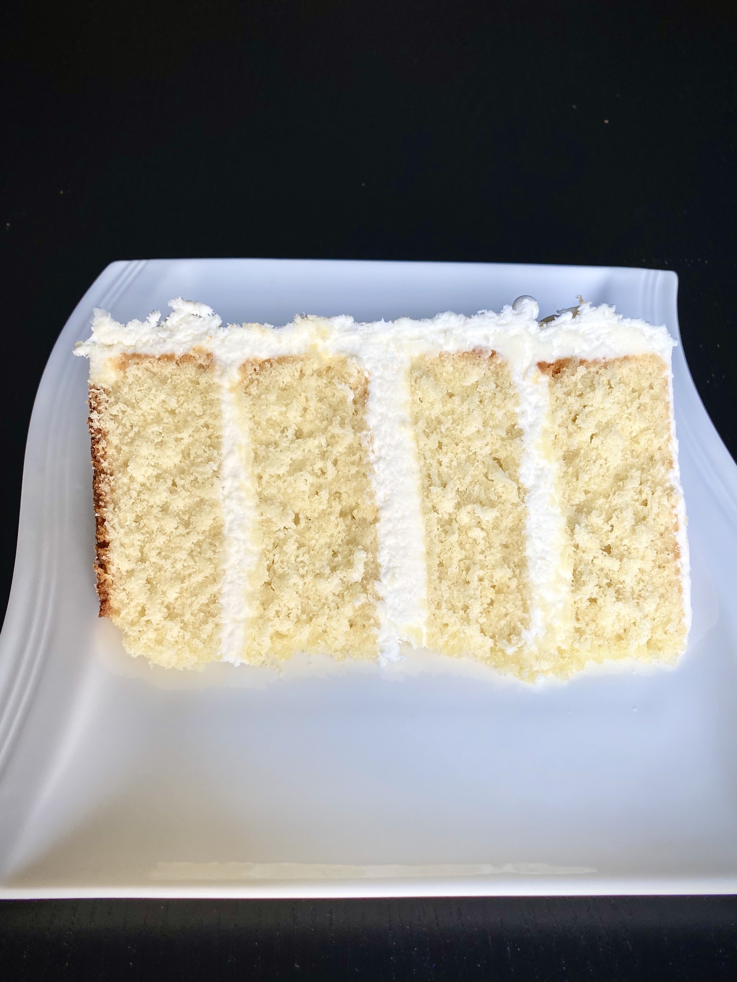 Coconut cake with coconut buttercream