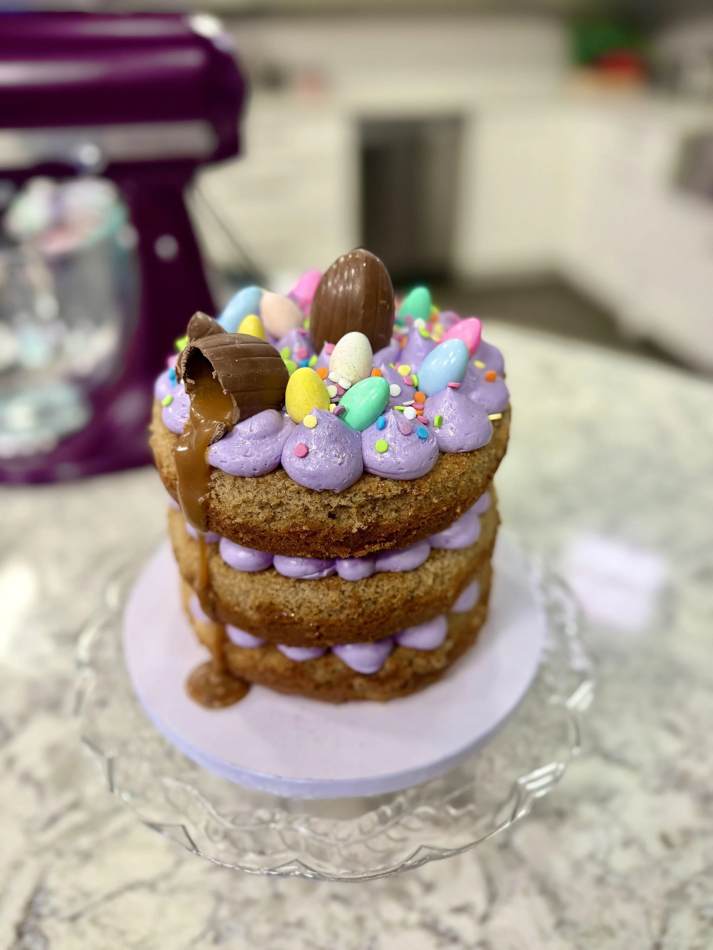 Easter cakes, easter egg nest cake, Cadbury mini eggs, Cadbury creme egg, Easter cake ides, live TV kitchen segment, british baker in America