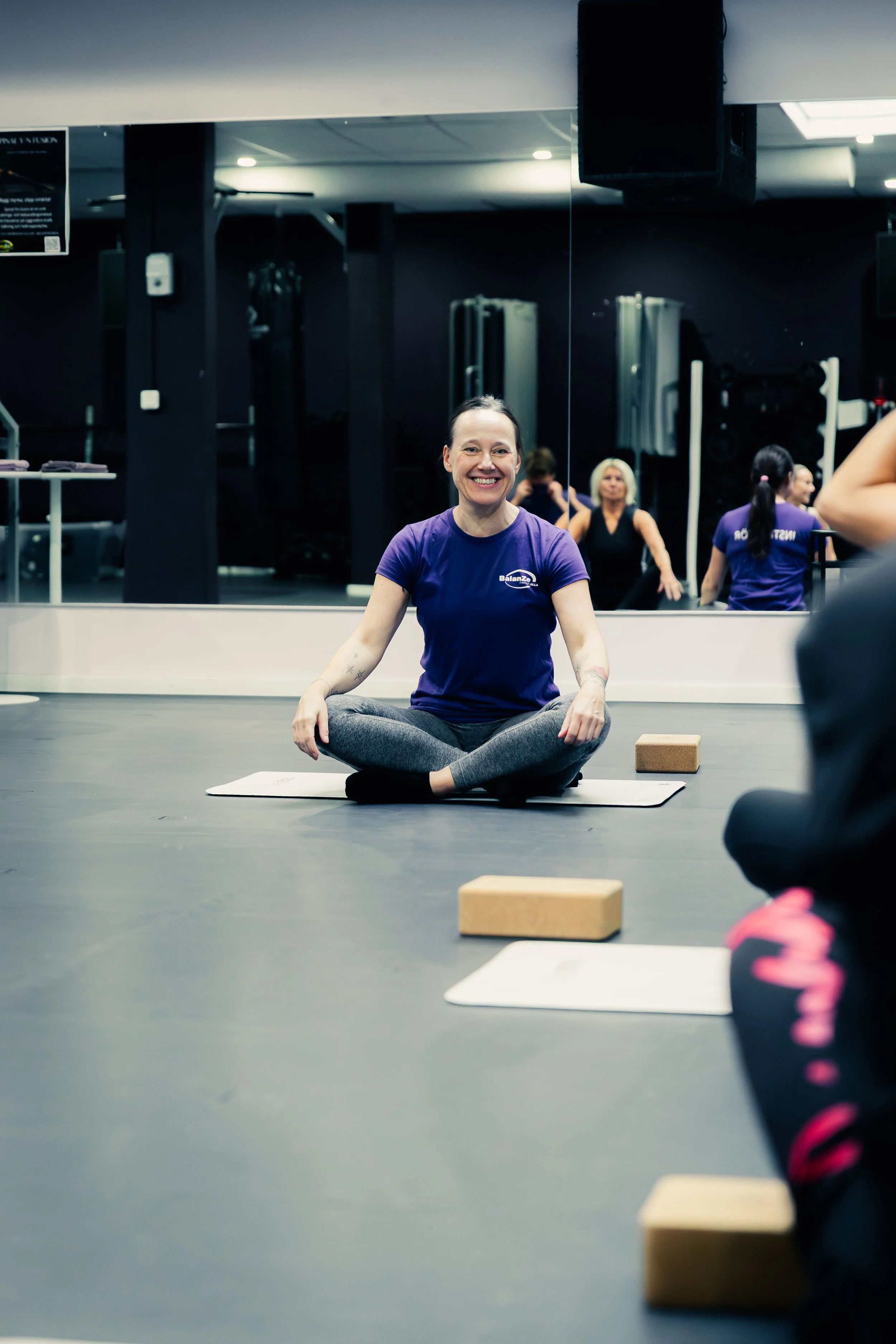 Träning med instruktör i gruppträningssal