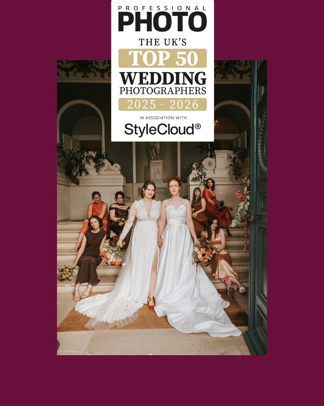 The UK&rsquo;s Top 50 Wedding Photographers ✨💕
This is the 3rd year in a row that we&rsquo;ve been named Top 50 Wedding Photographer from @professional_photo_mag &amp; we couldn&rsquo;t be more proud 
Doing this is a job is something we&rsquo;re so 