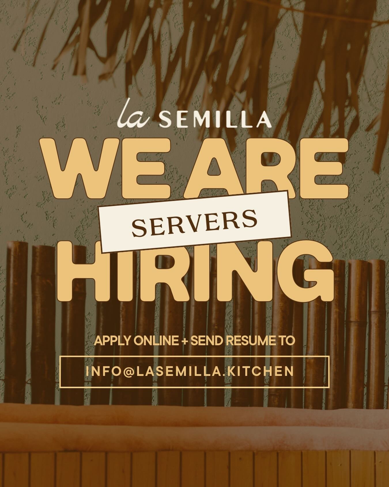 🌱 NOW HIRING: Servers 🌱 

Attention hospitality professionals! We&rsquo;re seeking experienced, friendly servers who are passionate about food, beverage, and the guest experience. Candidates should be dependable, team-focused, and able to thrive in