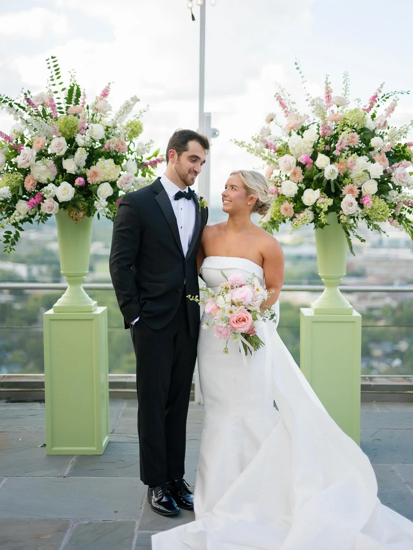 MR. &amp; MRS. EATON!! 9.27.25 was a dream day full of color, love, lots of personal touches &amp; so much celebration💗💚✨ we could not have asked for a better start to our fall wedding season!

Planning &amp; Design: @lauryne.weddings 
Photography: