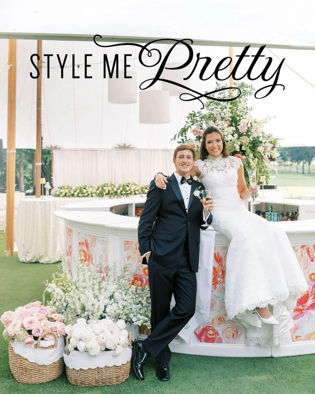 Hope &amp; Luke&rsquo;s wedding day is featured on the front page of @stylemepretty today &amp; we are over the moon about it!! 🩷

This colorful, southern-classic f&ecirc;te was full of so many intentional details, bold colors &amp; florals, curated
