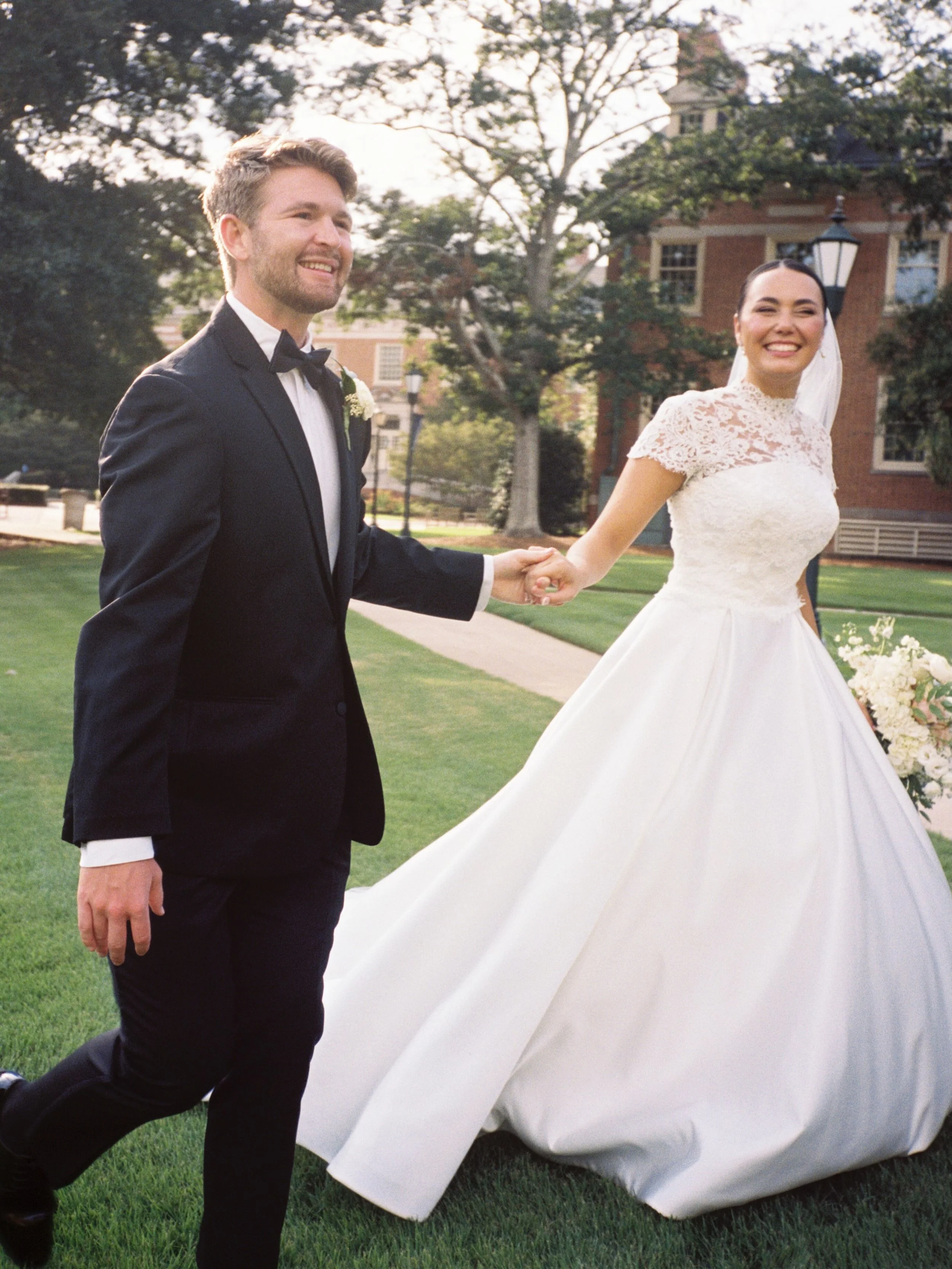 just a glimpse of Whitney &amp; Jackson&rsquo;s wedding day on film&mdash; the sweetest summer day, English Garden charm, and pure joy in every moment. 🕊️🩵

Planning &amp; Design: @lauryne.weddings 
Photography: @anna.ward.photo 
Content: @bloomcre