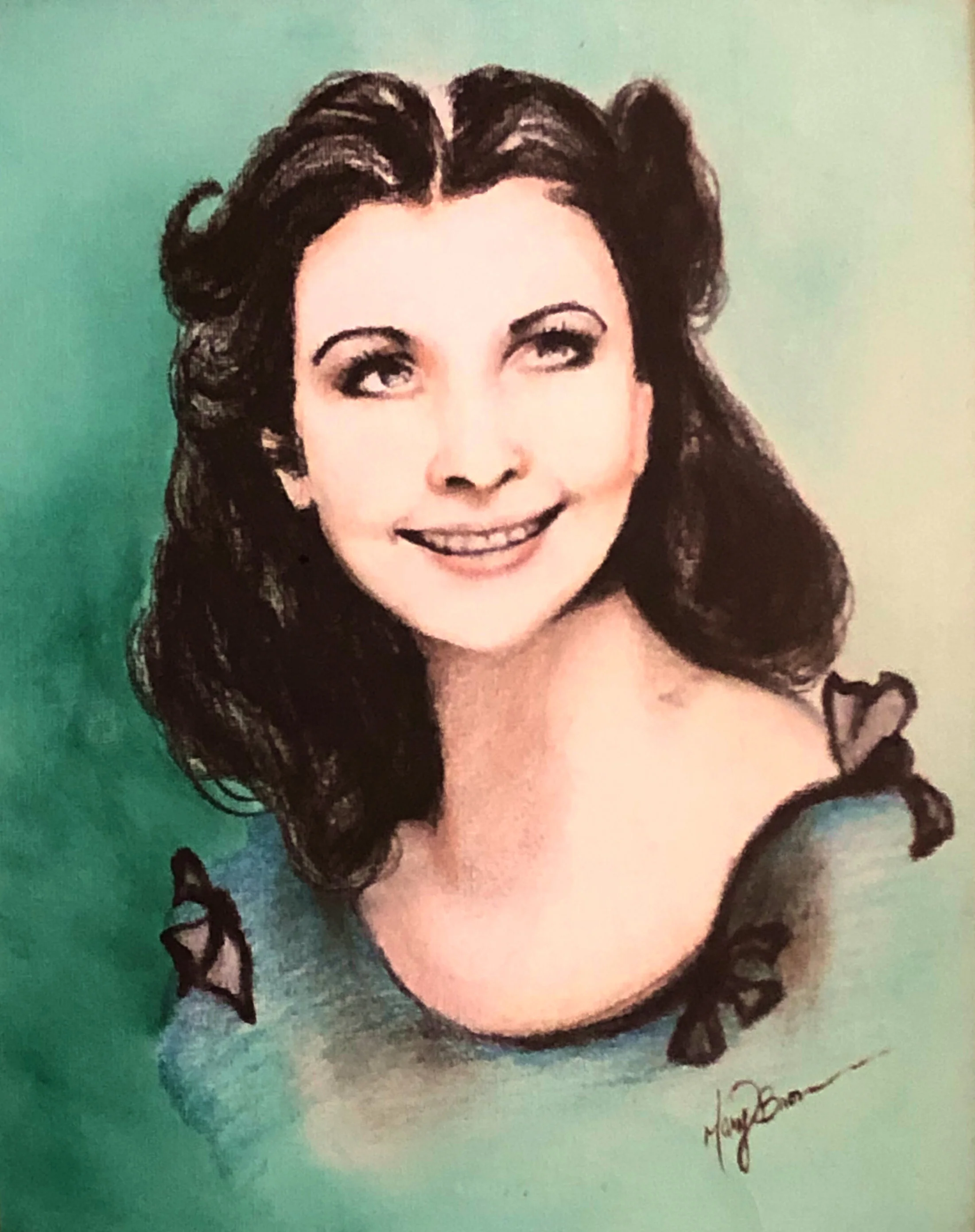 Vivien Leigh
Mixed Media on Paper
14" x 11" 
