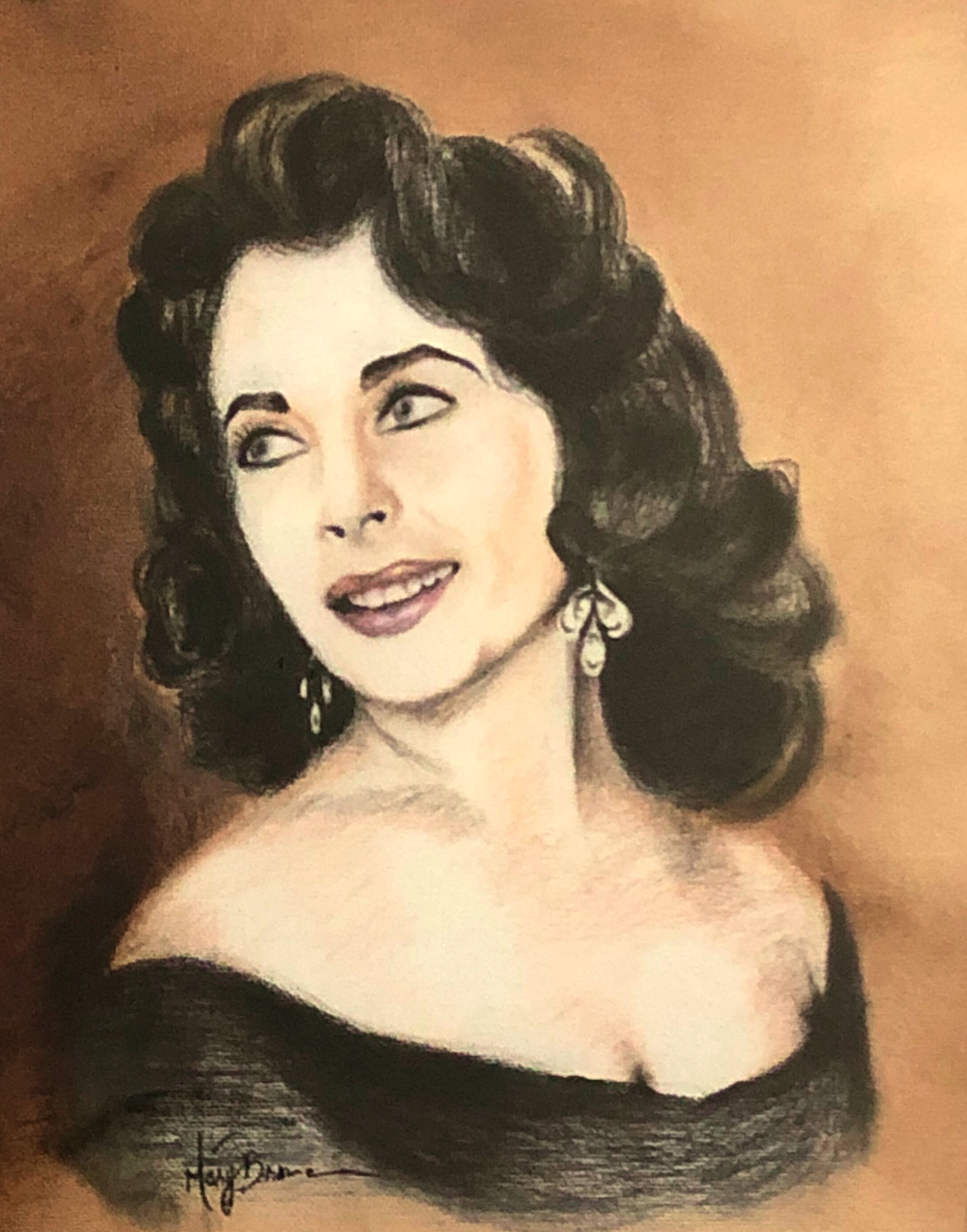 Elizabeth Taylor
Mixed Media on Paper
14" x 11"