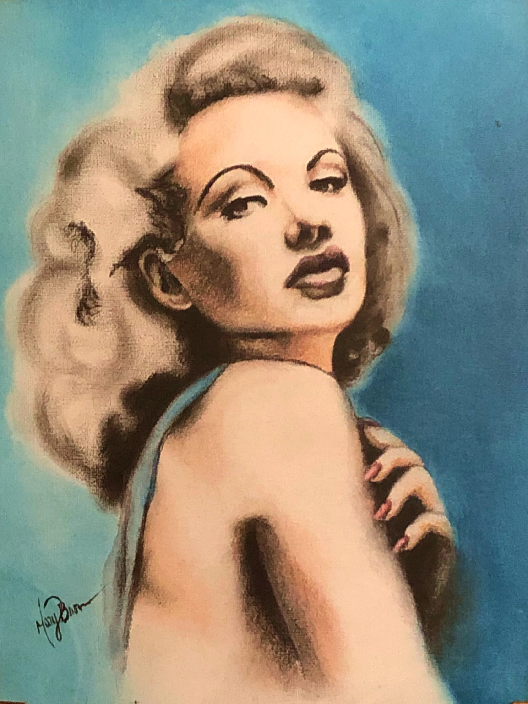 Betty Grable
Mixed Media on Paper
14" x 11" 